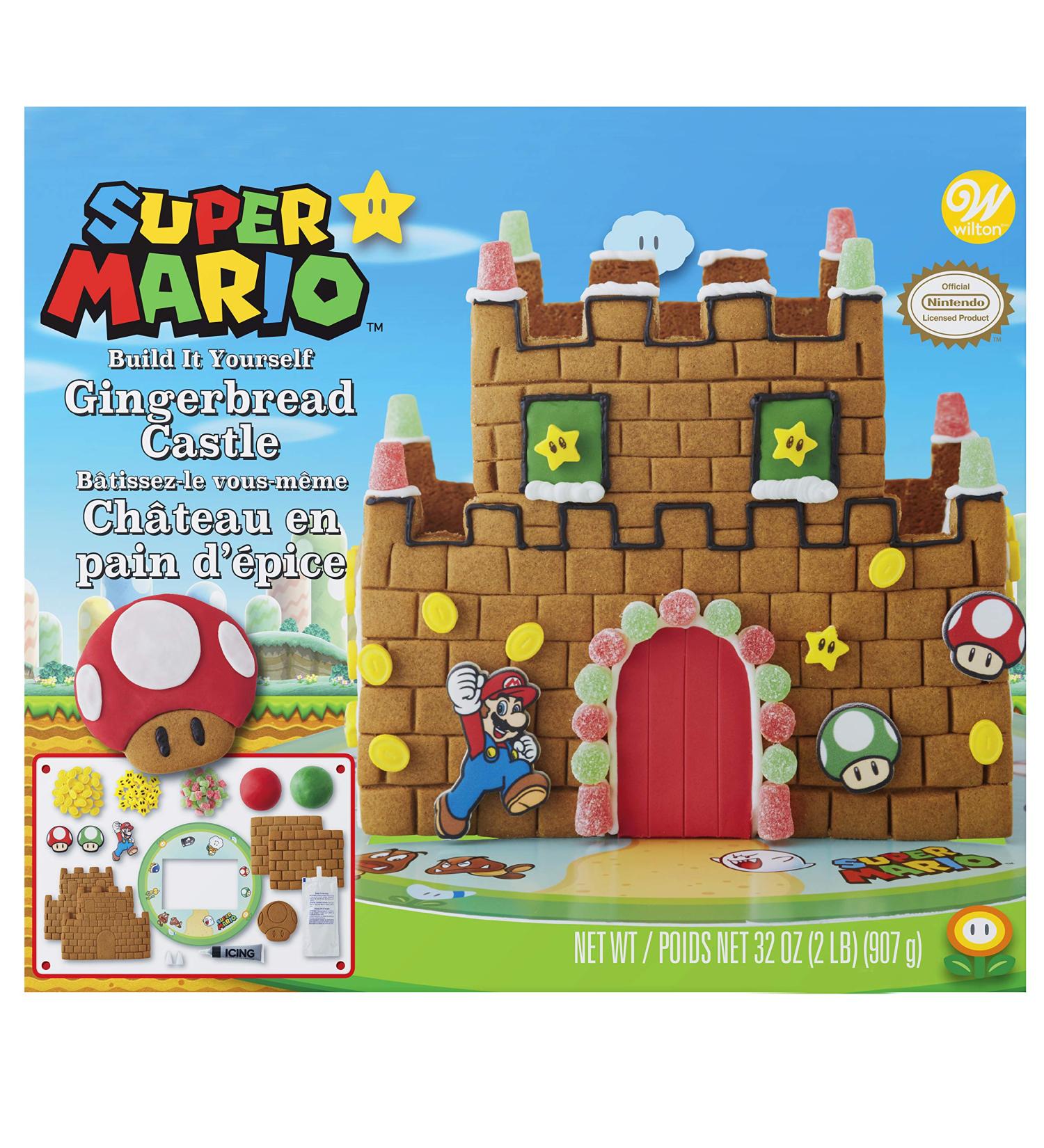 Wilton Super Mario Gingerbread Castle Decorating Kit - Build Your Own Nintendo Castle - Buy Online on SooperMarket.com