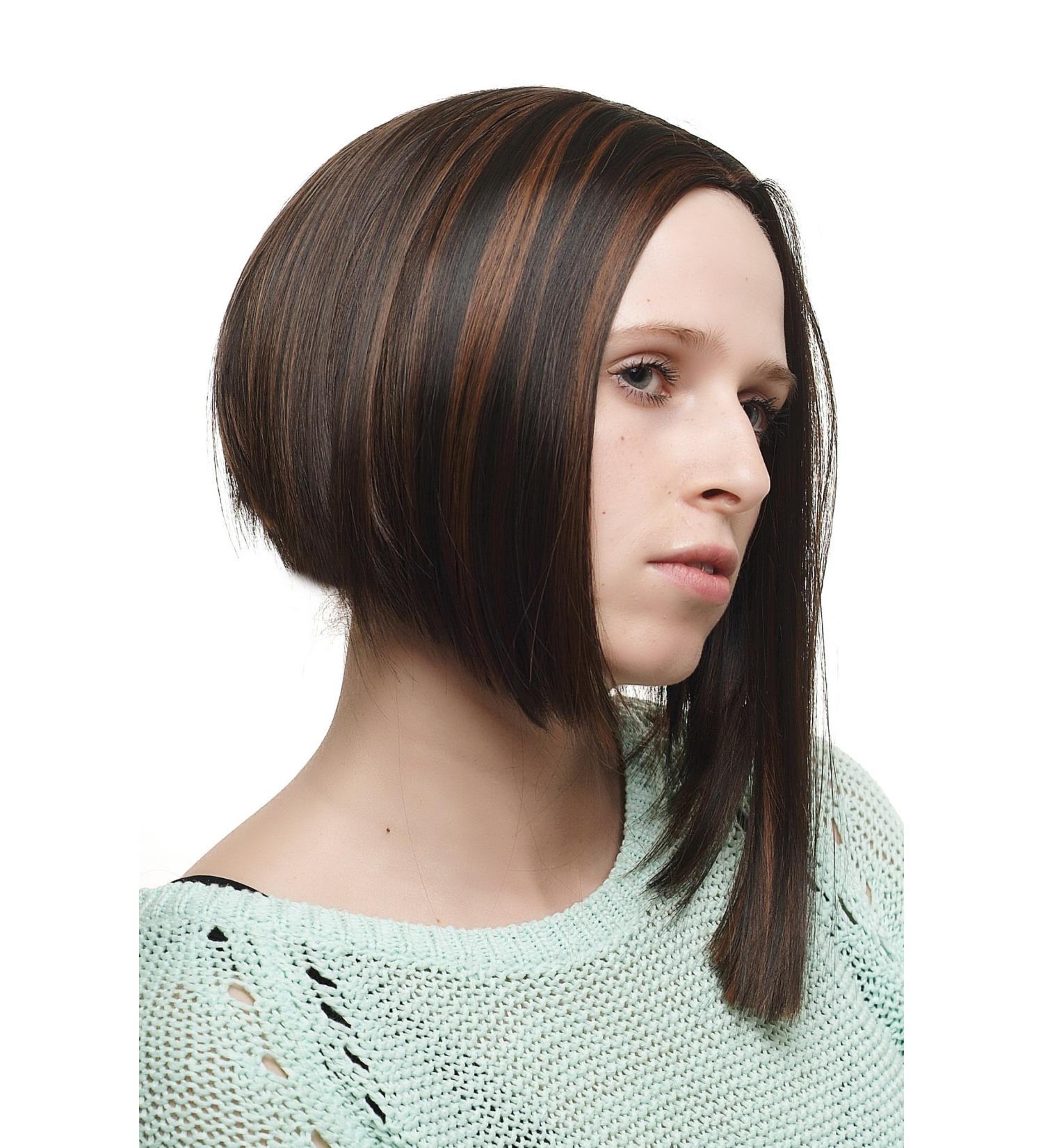 WIG ME UP SA035-2H30 Ladies Wig - Black Red-Brown Streaked Medium Length Straight Hair - International Shipping Available - Buy Online on SooperMarket.com
