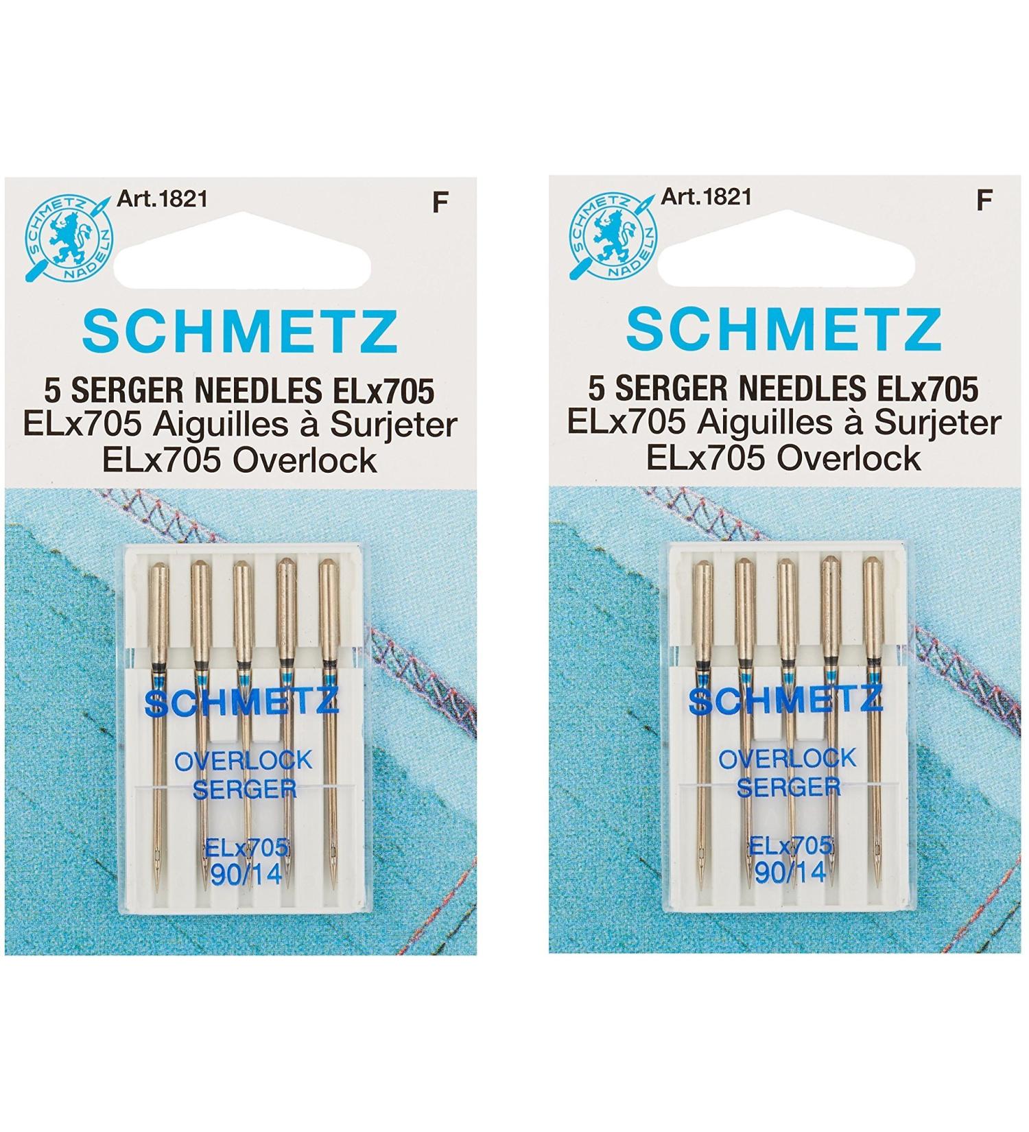 ELX705 Serger Needles - Size 14/90 5/Pkg (2 Pack) - High-Quality Needles for Your Serger - Buy Online on SooperMarket.com