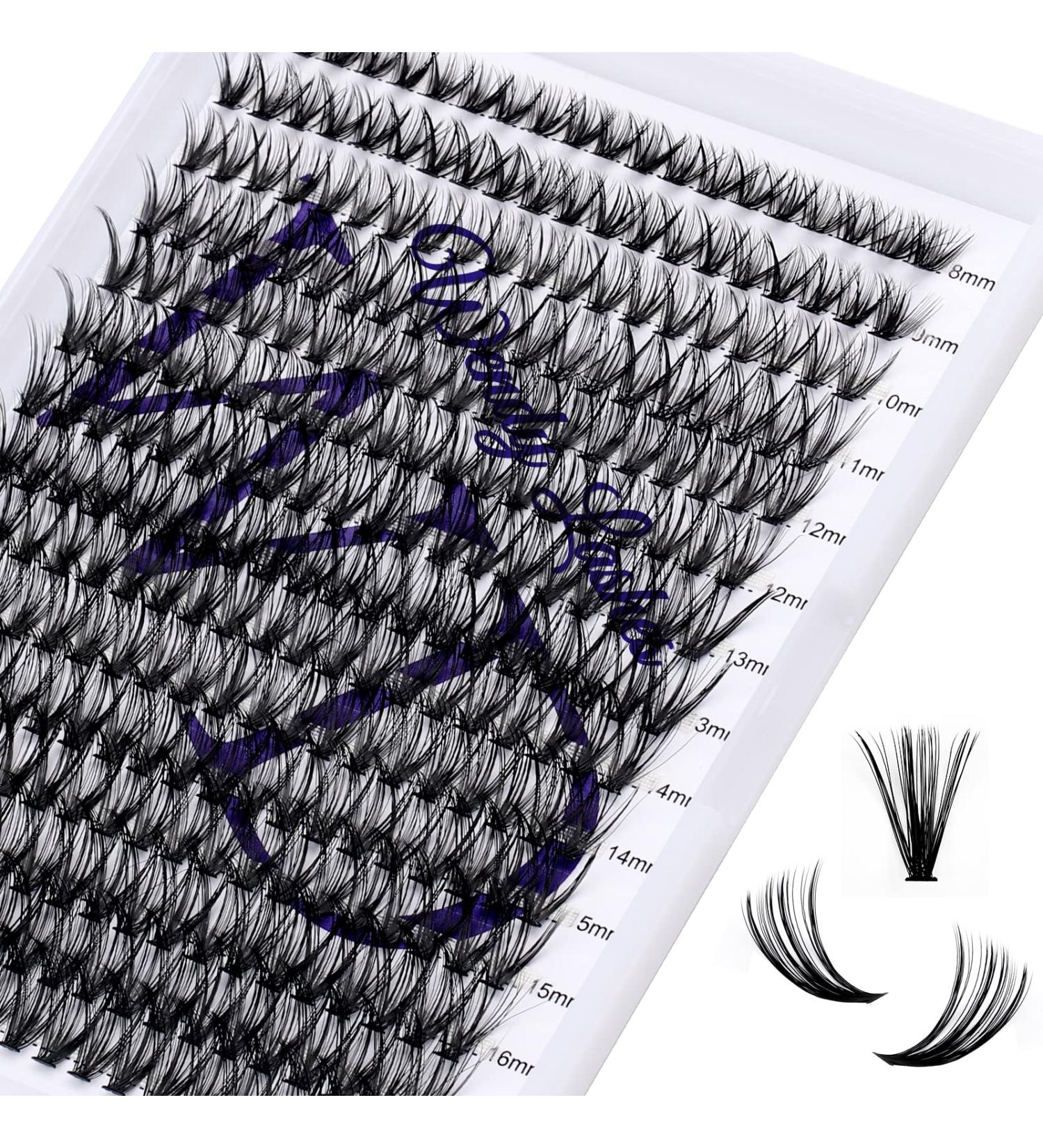 300PCS CC Curl 40D 0.07mm 8-16mm Cluster Lashes Extension - DIY Eyelashes at Home - Buy Online on SooperMarket.com