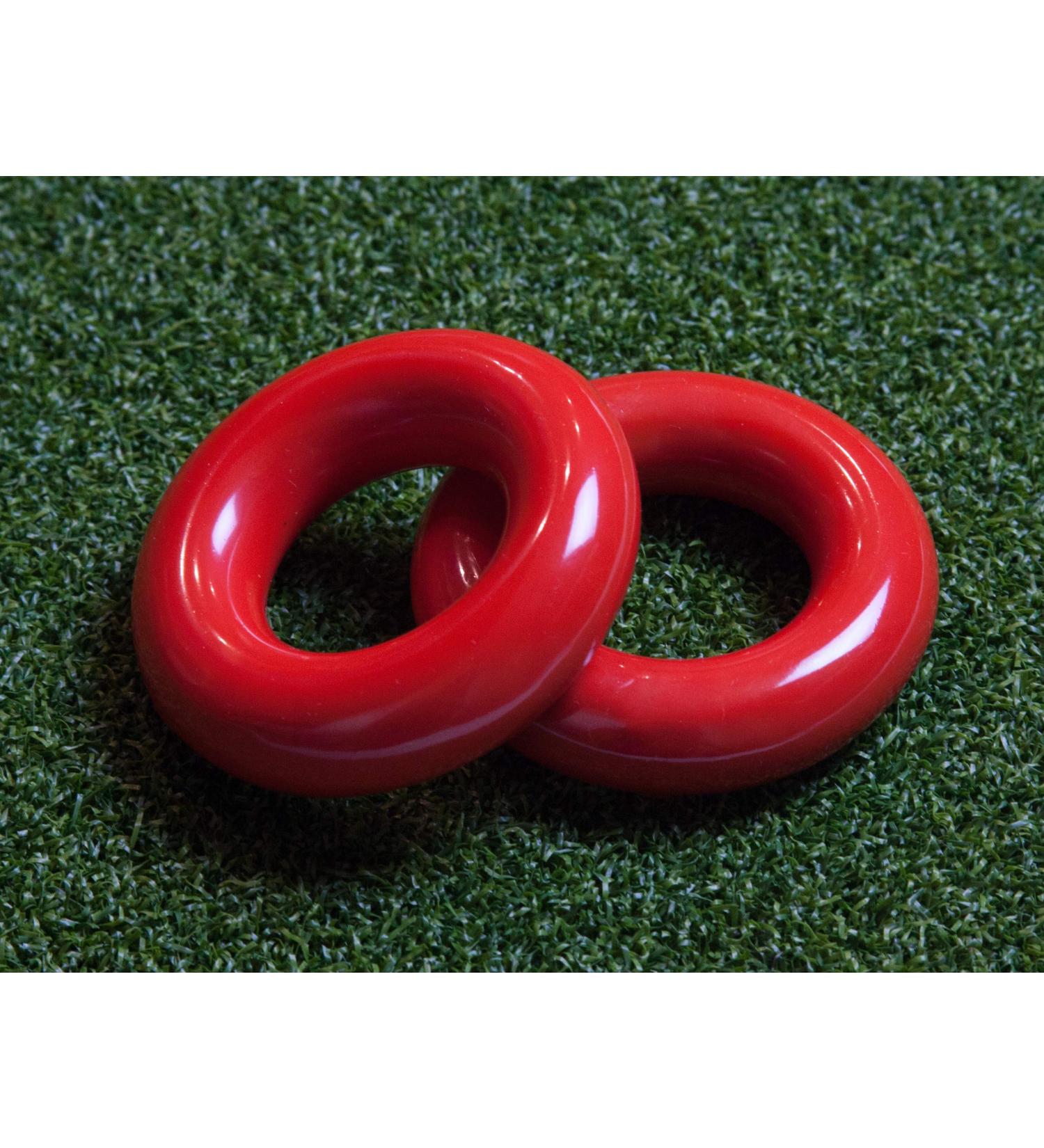 Murray Sporting Goods Golf Swing Weight Ring (2-Pack) | Red Golf Club Swing Trainer Rings - Weighted Golf Donut Accessory Good for Golf Practice, Training or Warm Up