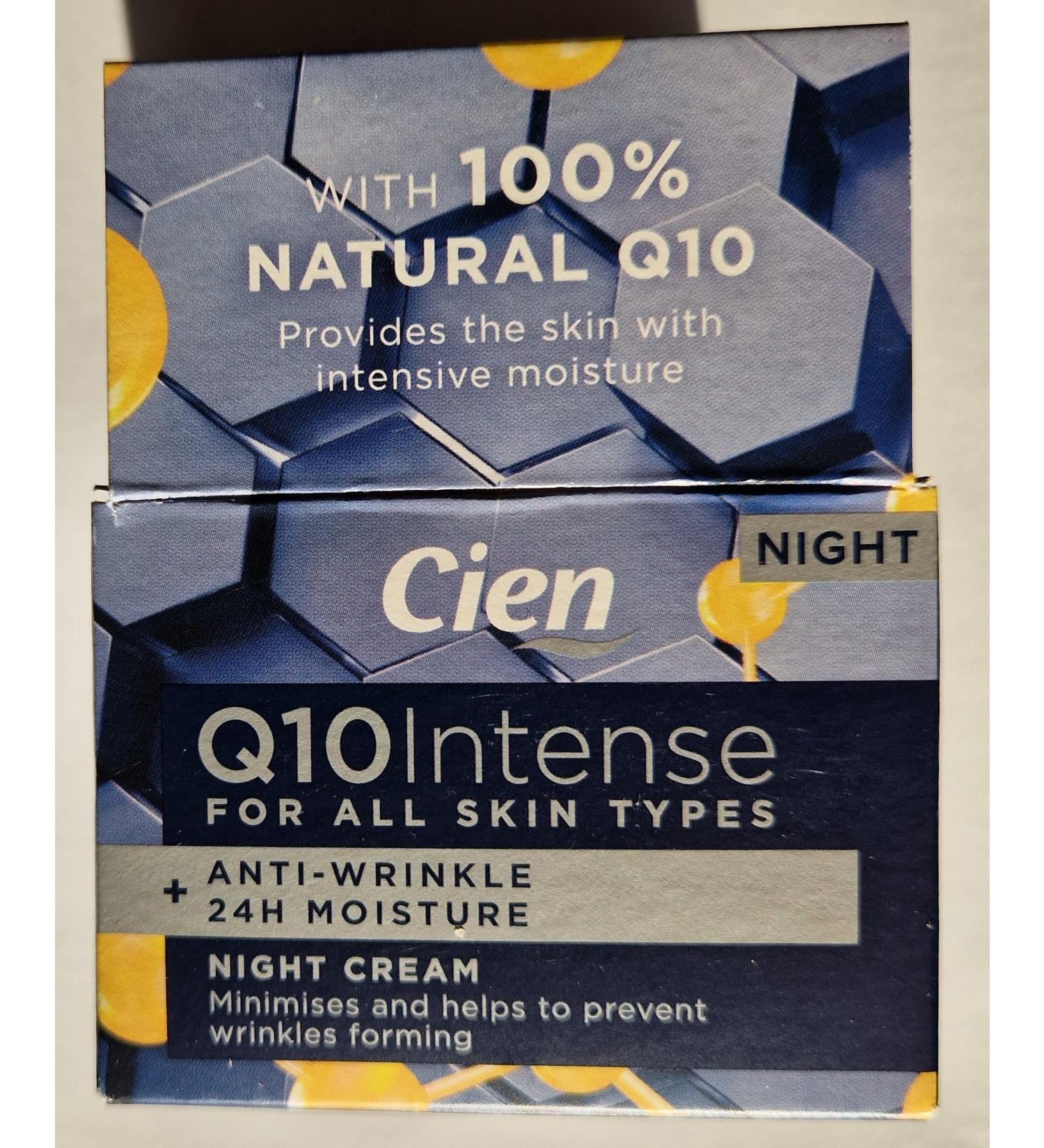 Cien Anti-Wrinkle Night Cream with Q10 Hyaluronic Acid & Vitamin E - 50ml | Anti-Aging Skincare for Youthful Skin - Buy Online on SooperMarket.com