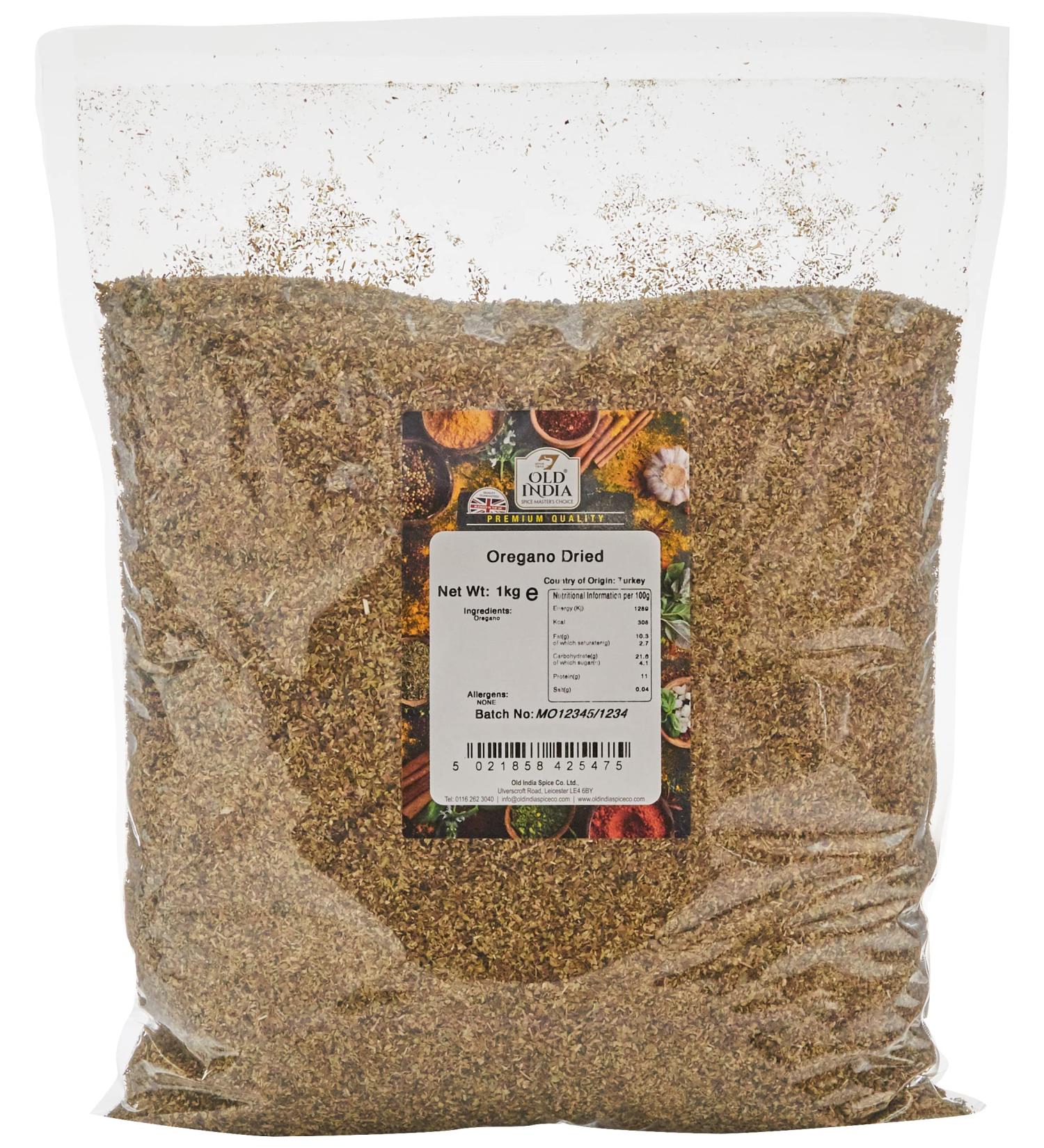 Old India Oregano Dried 1 Kg - High Quality Italian Herb for Cooking - 1 Pack - Buy Online on SooperMarket.com