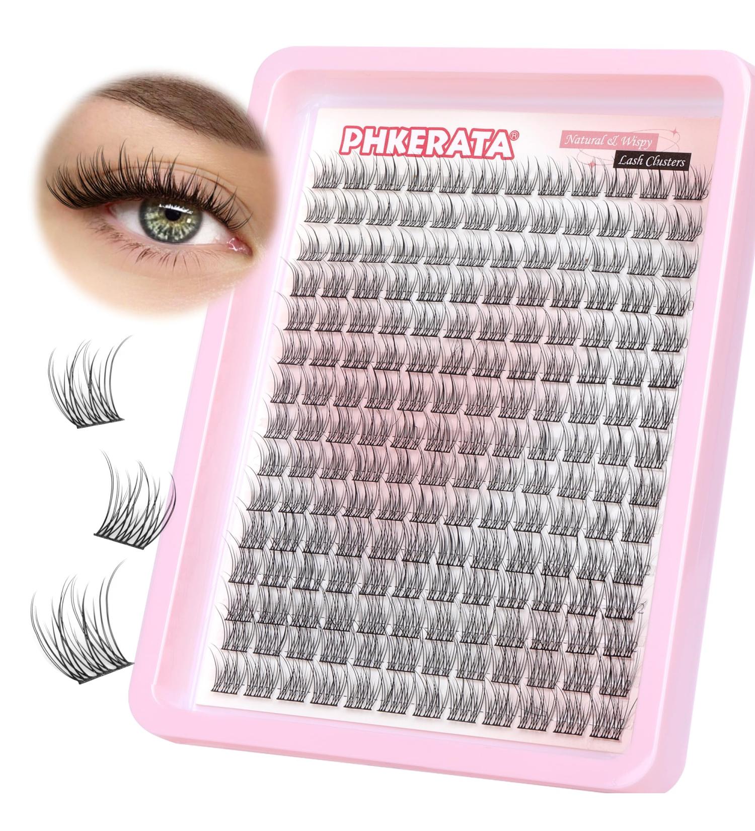 Wispy Cluster Lashes 180Pcs 9-12MM | Natural Individual C Curl Eyelash Clusters | Super Thin Band Wispy Lash Extensions - Buy Online on SooperMarket.com
