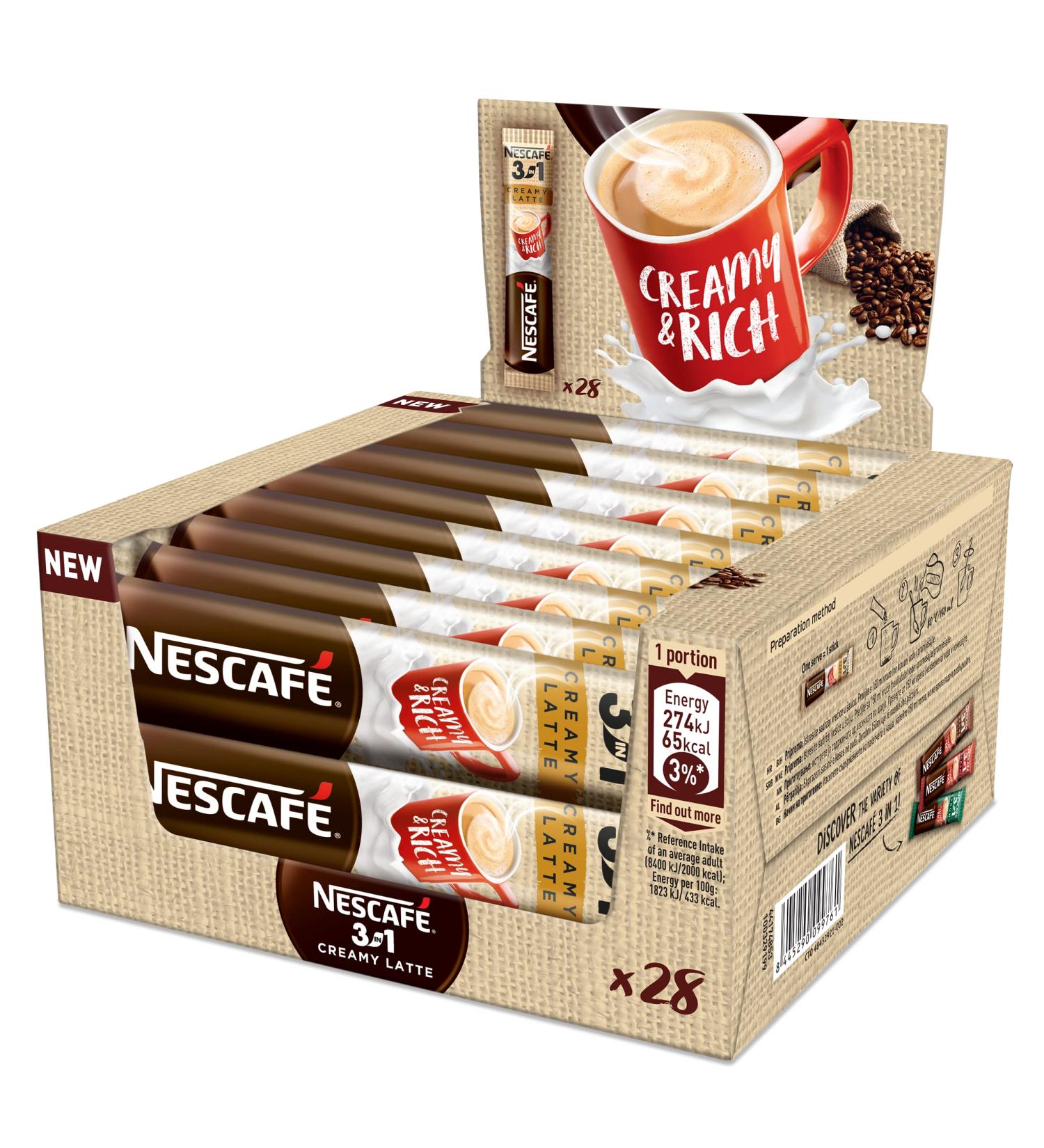 NESCAFE 3in1 WHOLESALE CLASSIC CREAMY STRONG EU MADE LONG DATE FRESH STOCK (224 sachets Creamy) - Buy Online on SooperMarket.com