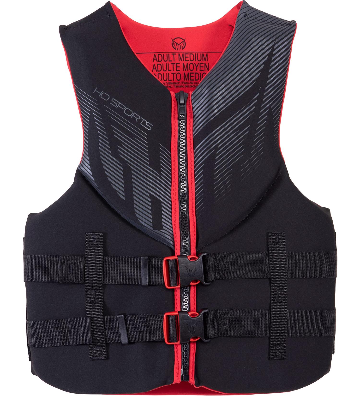 HO Pursuit CGA Mens Wakeboard Vest Black/Red Sz M