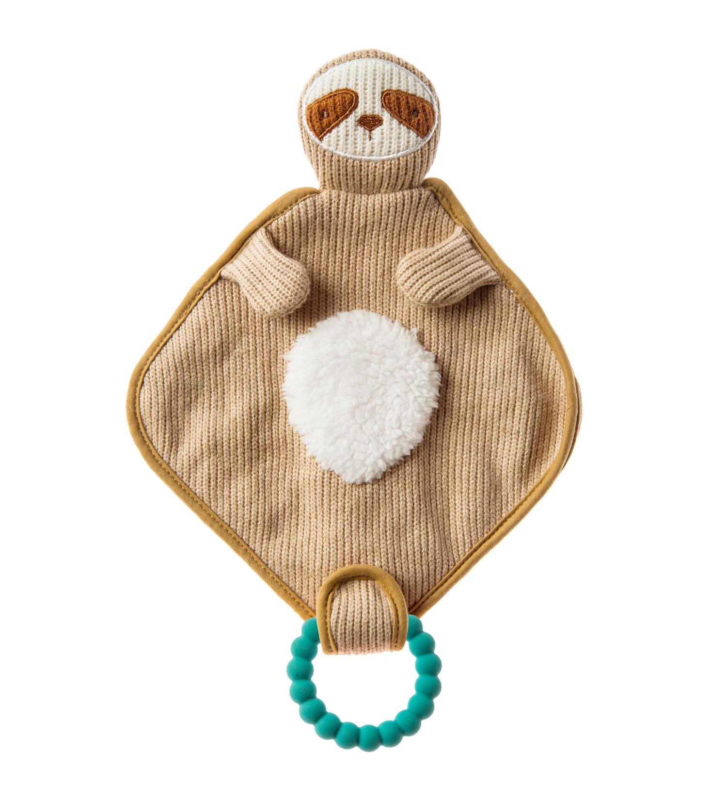Mary Meyer Knitted Nursery Lovey with Silicone Teether - 10 Sloth - Buy Online on SooperMarket.com