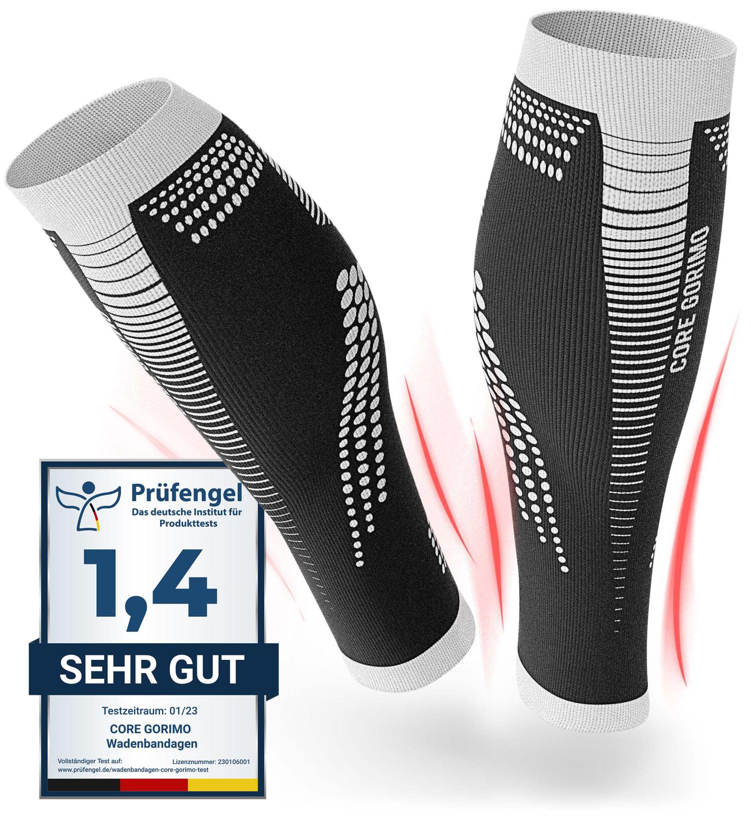 Core Gorimo Waden Compression Stockings for Women - Breathable Calf Support in Black/White - Optimal Performance in Sports - Buy Online on SooperMarket.com