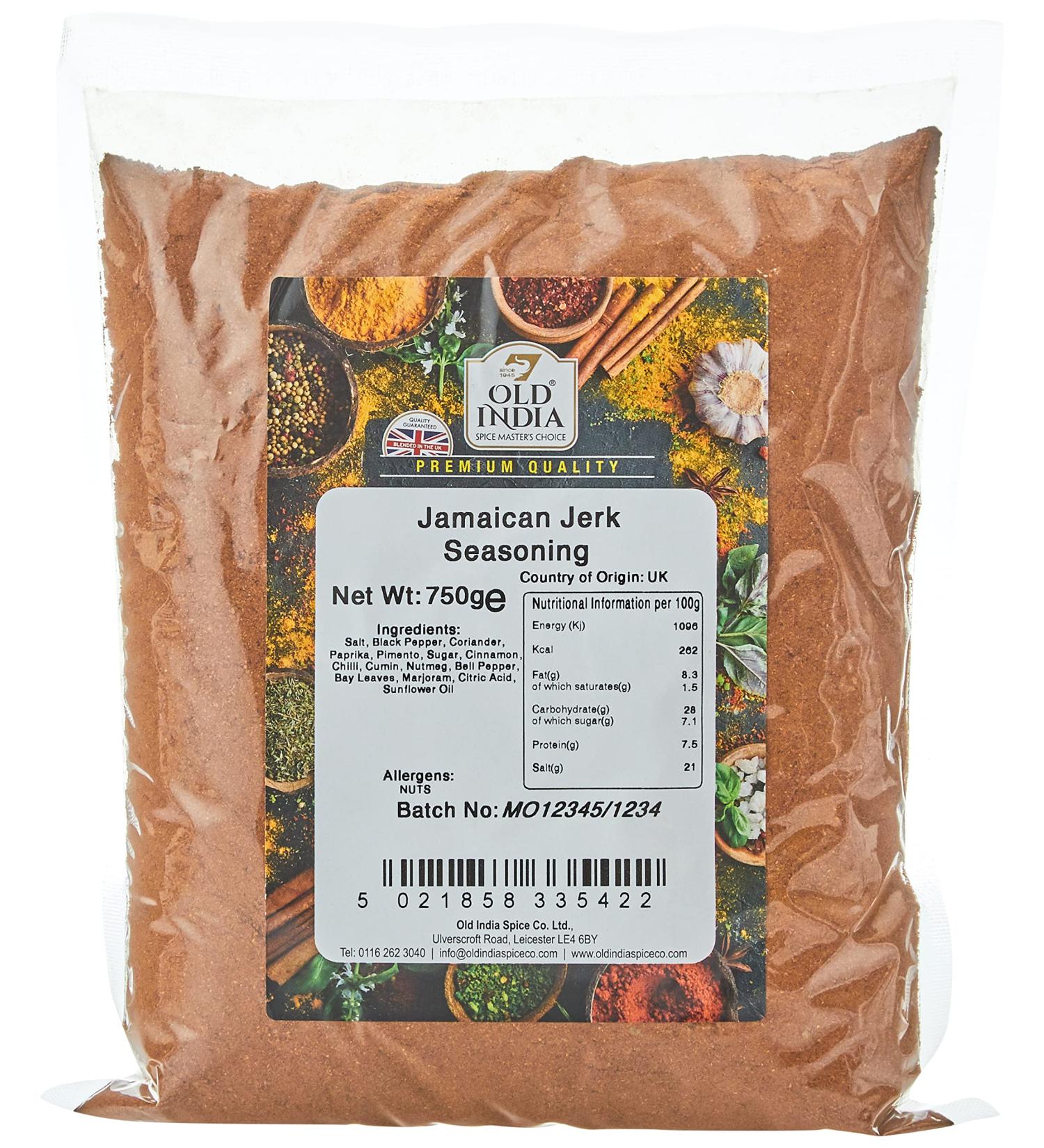 Old India Jamaican Jerk Seasoning 750g - Authentic Spice Blend (Pack of 1) - Buy Online on SooperMarket.com
