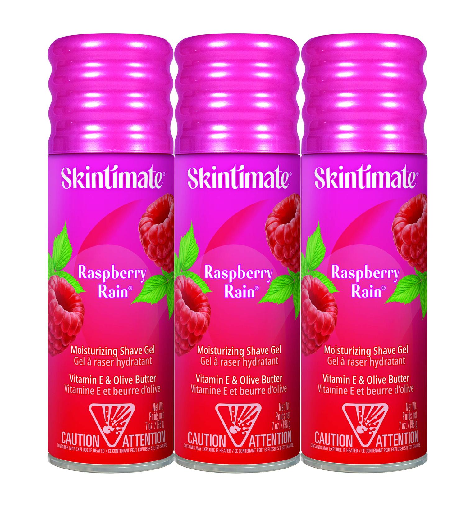 Skintimate Raspberry Rain Shave Gel for Women 7oz - Pack of 3 | Moisturizing Formula - Buy Online on SooperMarket.com