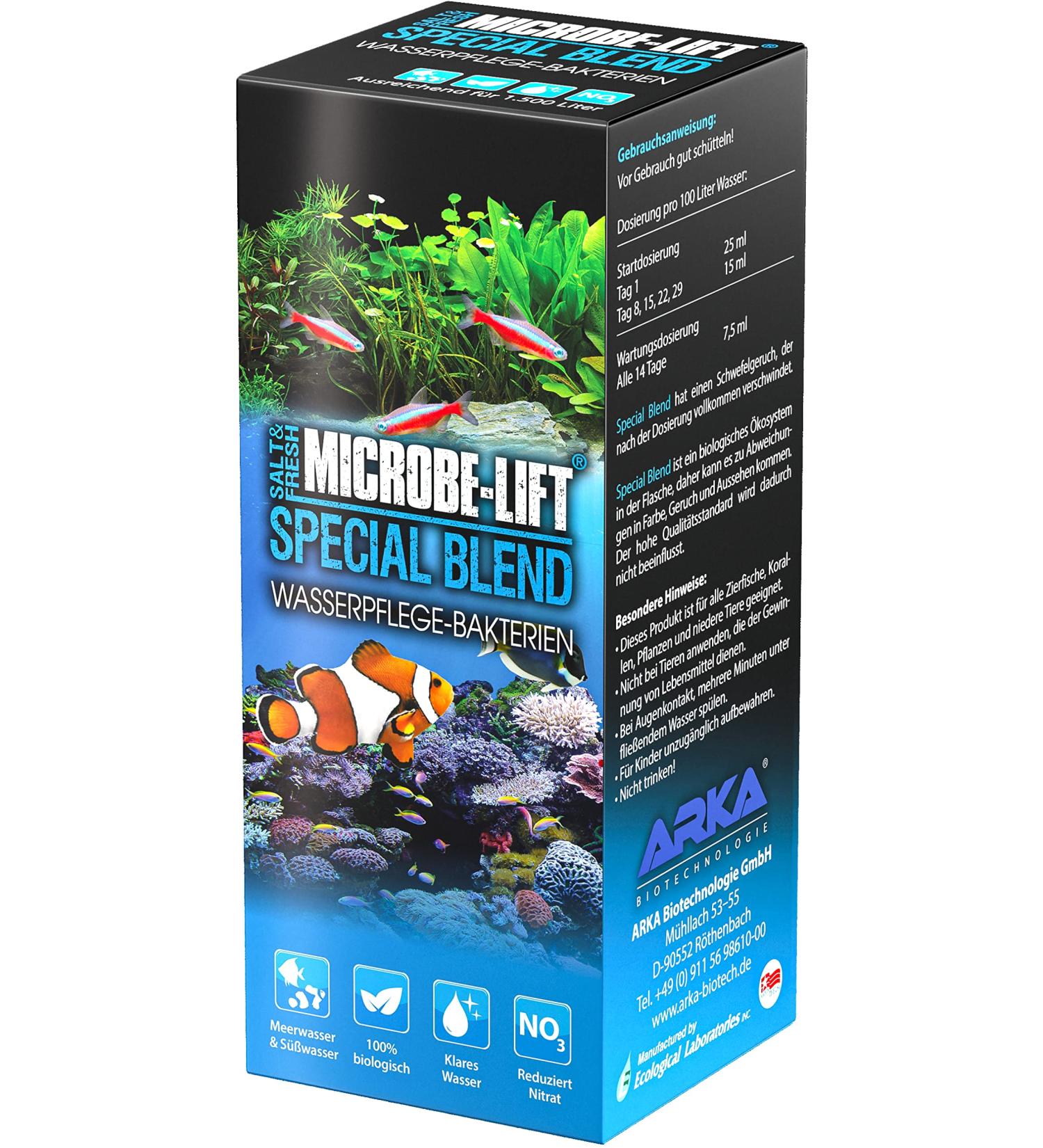 Microbe-Lift Special Blend 118ml - Effective Living Bacteria for Aquarium Water Cleaning | Reduces Organic Waste & Nitrate | Ideal for Freshwater & Saltwater Aquariums - Buy Online on SooperMarket.com