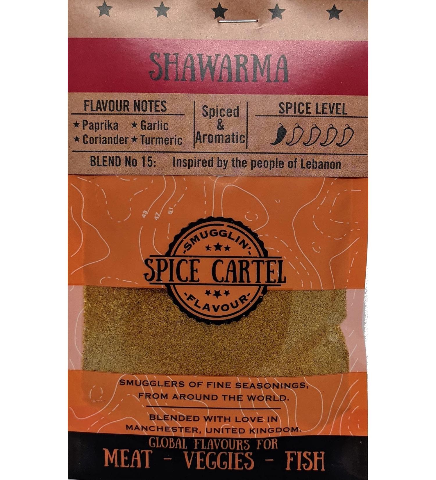 Spice Cartel Lebanese Shawarma Blend - Authentic Lebanese Herbs & Spices. Elevate Your Chicken Marinade. 35g Pouch. Handcrafted in the UK - Buy Online on SooperMarket.com