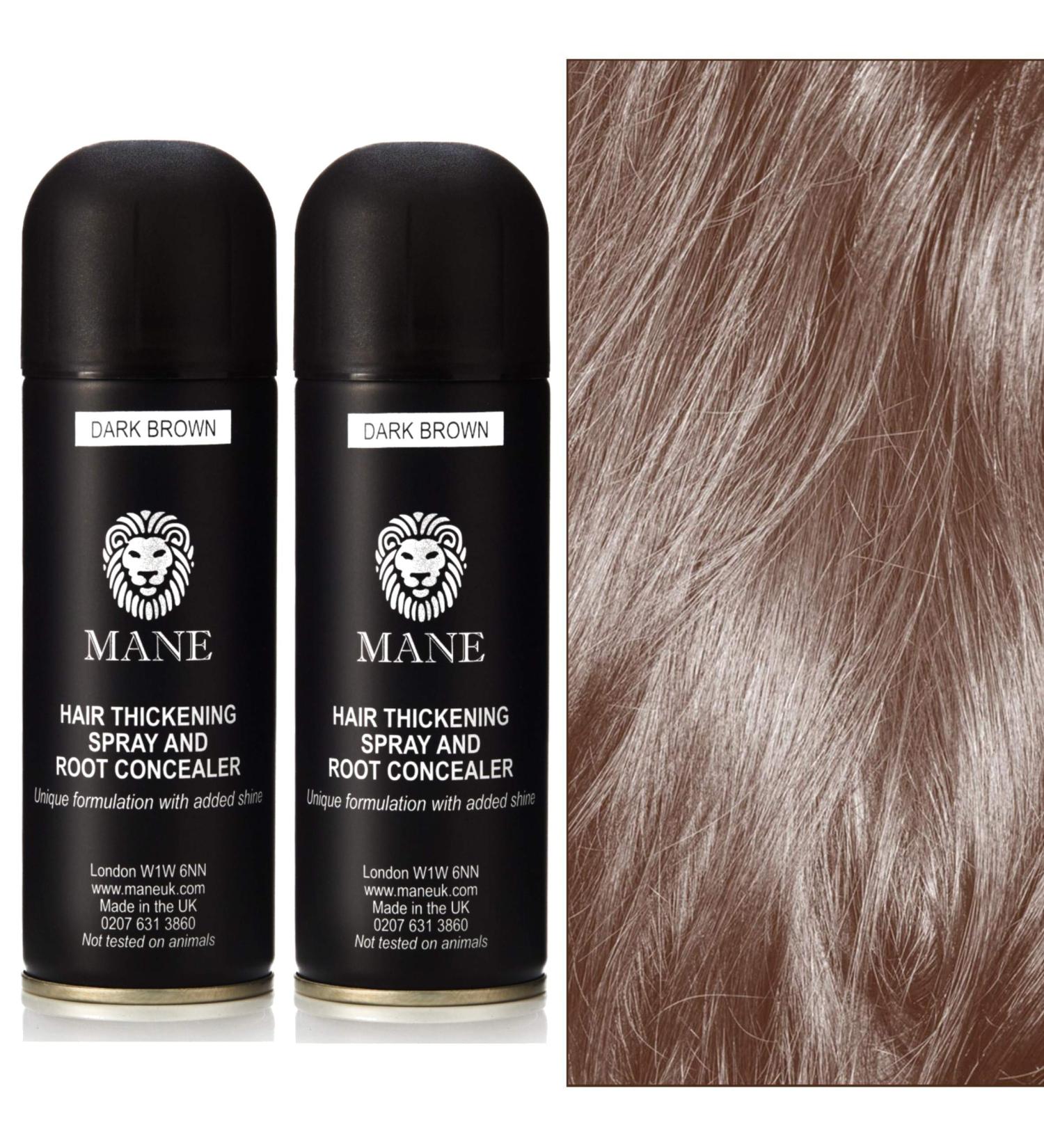 Mane Hair Thickening Spray Duo Pack 6.76 fl oz (Dark Brown) - Buy Online on SooperMarket.com