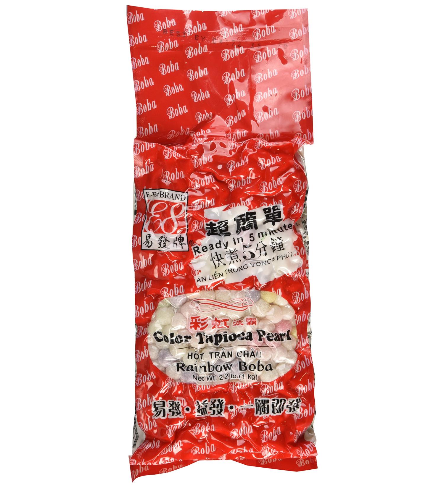 Rainbow Tapioca Pearls Boba Bubble Tea 2.2 lb by ADHealthyway - 2.2 lb Pack - Authentic & Colorful Bubble Tea Tapioca - Buy Online on SooperMarket.com