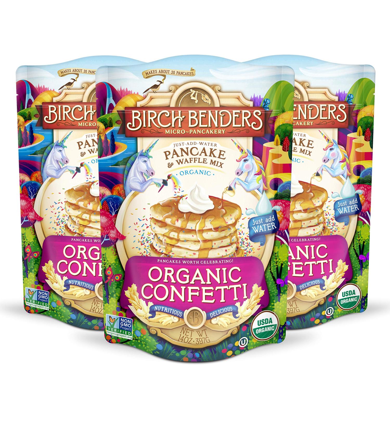 Birch Benders Organic Confetti Pancake & Waffle Mix - 3 Pack (14oz Each), 42 Oz - Buy Online on SooperMarket.com