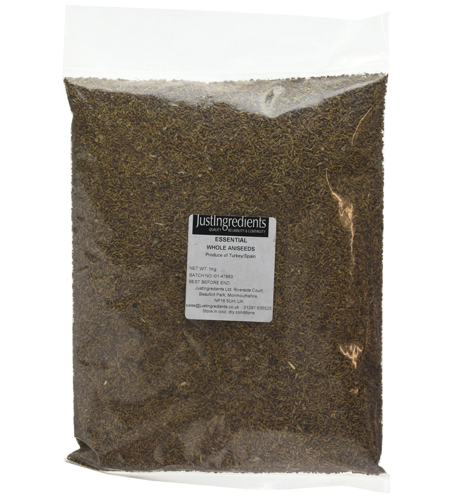 JustIngredients Essentials Aniseed 1kg - Premium Quality Spice for Baking and Cooking - Buy Online on SooperMarket.com
