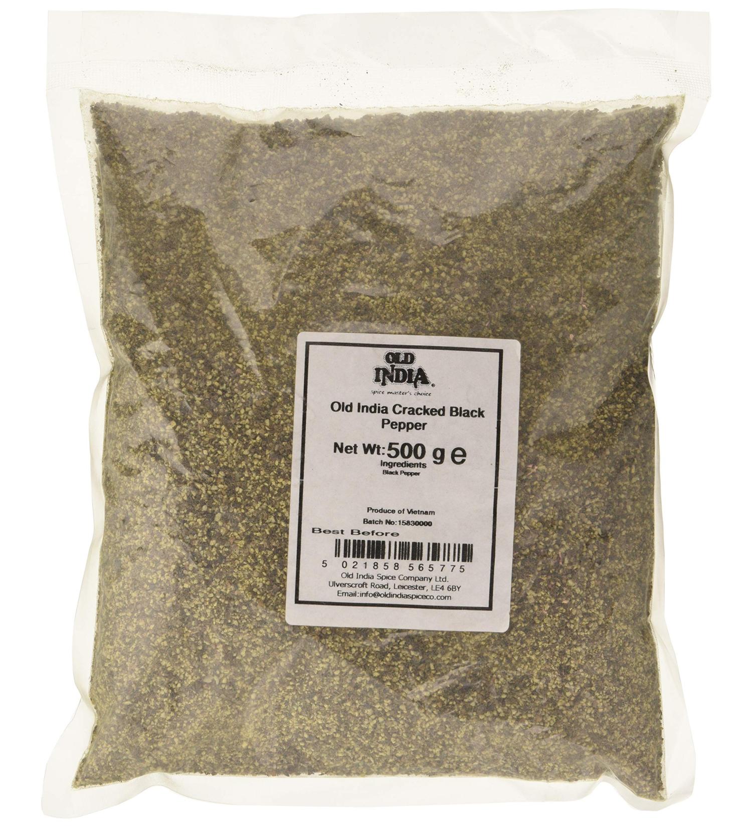 Old India Cracked Black Pepper 500g - Premium Quality Seasoning (Pack of 1) - Buy Online on SooperMarket.com