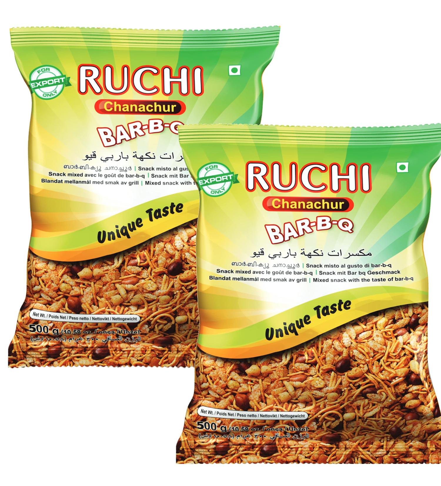 Ruchi Chanachur mixed packs - 3 types (2 x 500g BBQ)