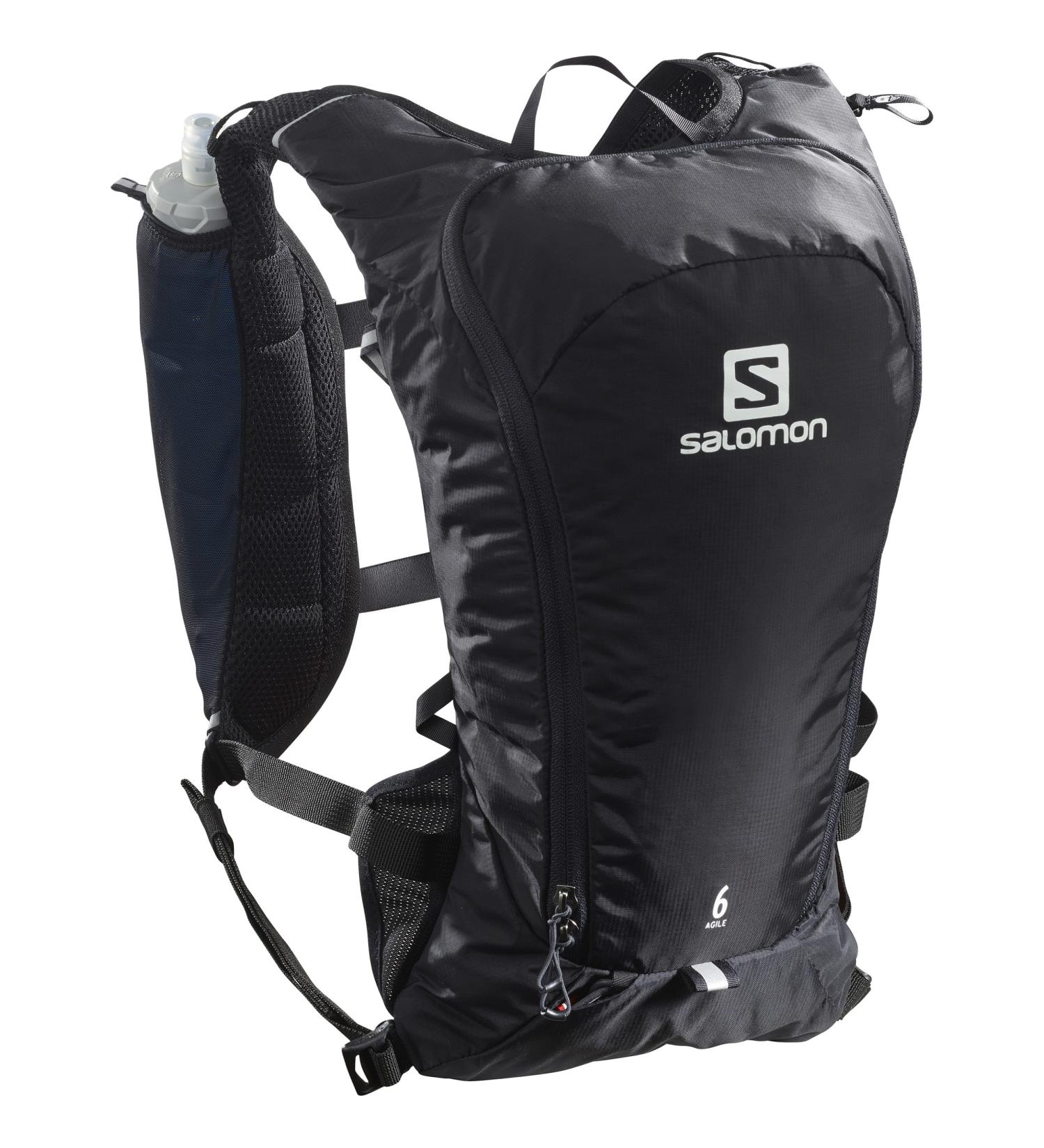 Salomon Agile 6 Drinking Vest OSFA Schwarz - Lightweight Hydration Pack for Running & Hiking | International Shipping - Buy Online on SooperMarket.com