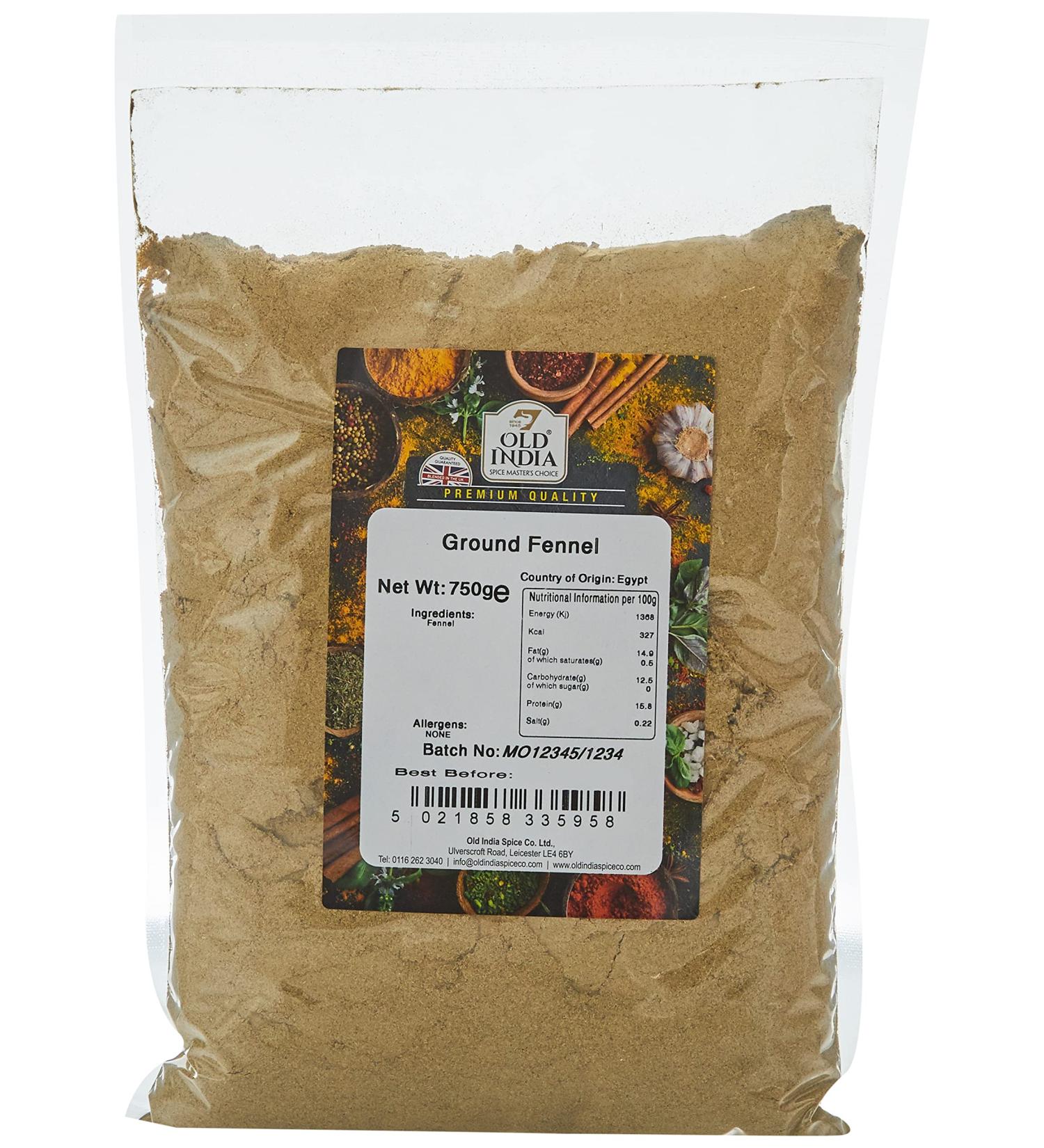 Old India Ground Fennel Seeds 750g - Premium Quality Spice Blend - Buy Online on SooperMarket.com