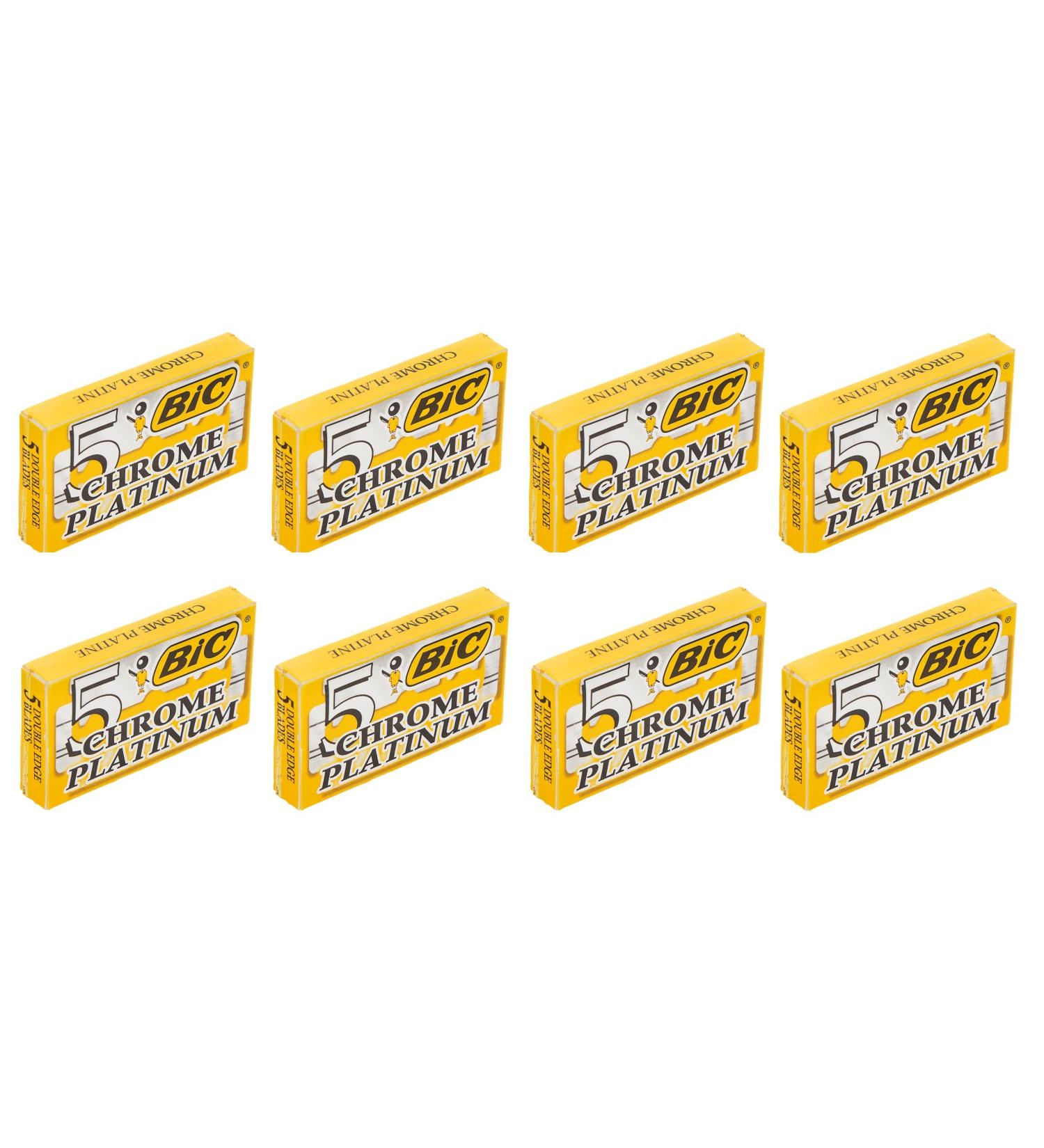 40 Bic Chrome Platinum Double Edge Razor Blades