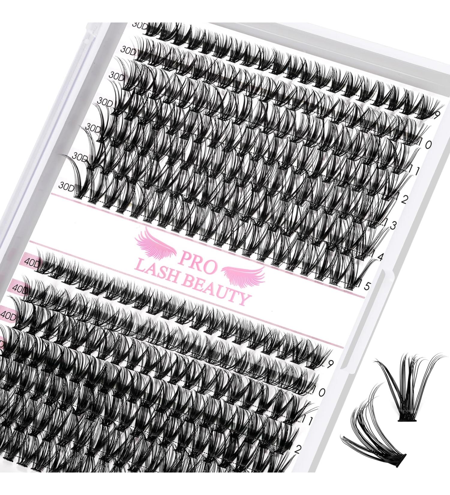 280 Pcs Individual Lashes Cluster Lashes 30D+40D C Curl 9-15Mix Lash Clusters DIY Lash Extension At Home Lashes That Look Like Eyelash Extensions (30D+40D-C 9-15mix) 9-15 mix 30+40-C-Large - Buy Online on SooperMarket.com