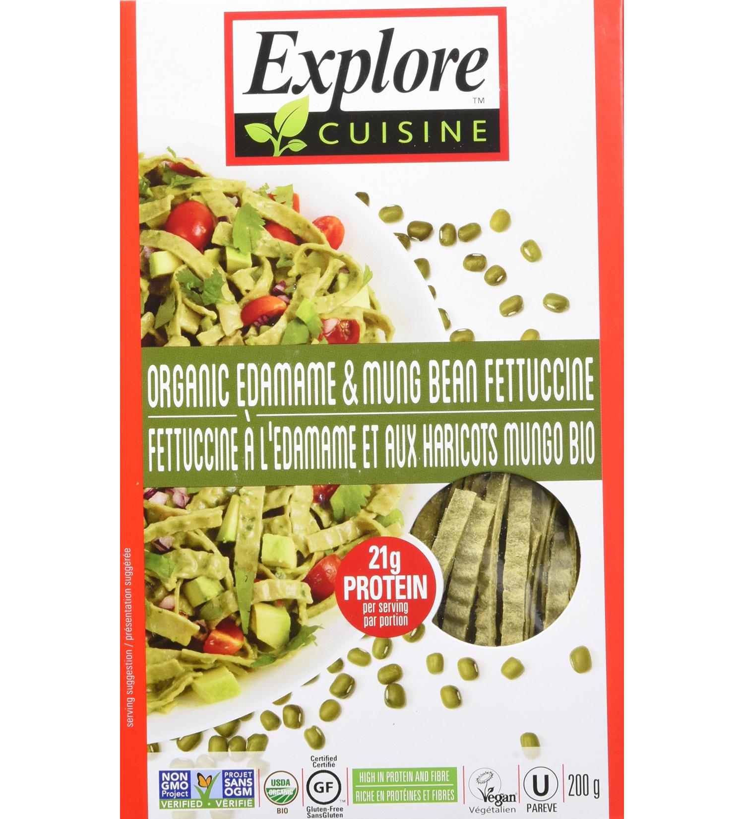 EXPLORE CUISINE Organic Edamame and Mung Bean Fettuccine 6 Count 1.6 Kilogram - Buy Online on SooperMarket.com