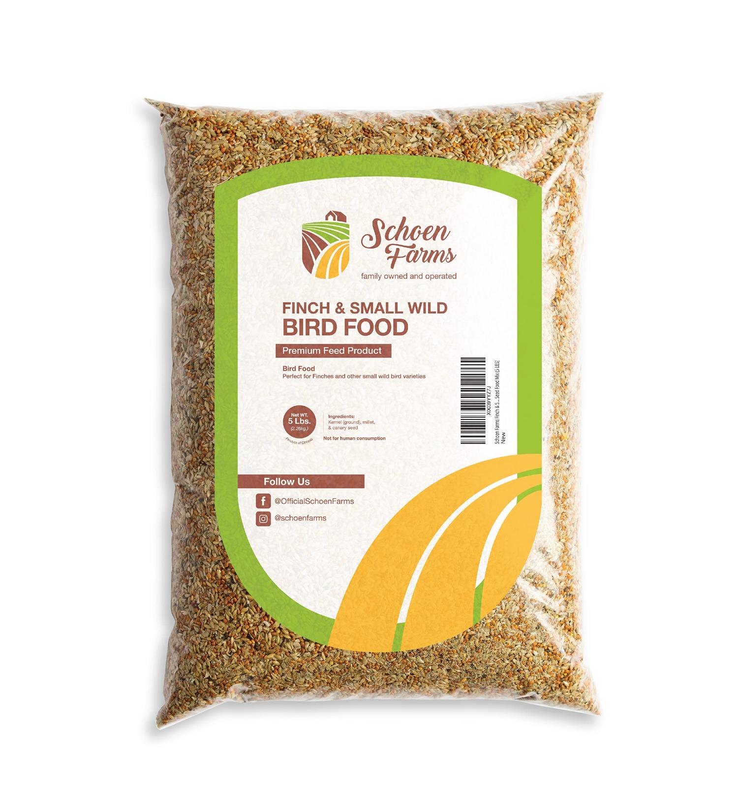 Schoen Farms Finch and Small Wild Bird Seed Food Mix (5 LBS) - Buy Online on SooperMarket.com