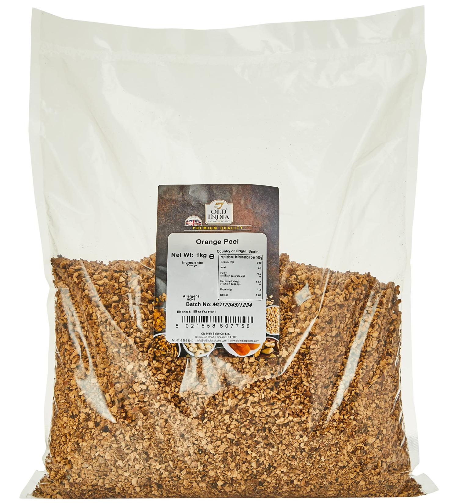 Old India Orange Peel 1kg - Premium Quality Dried Orange Peel for Culinary Use - Buy Online on SooperMarket.com