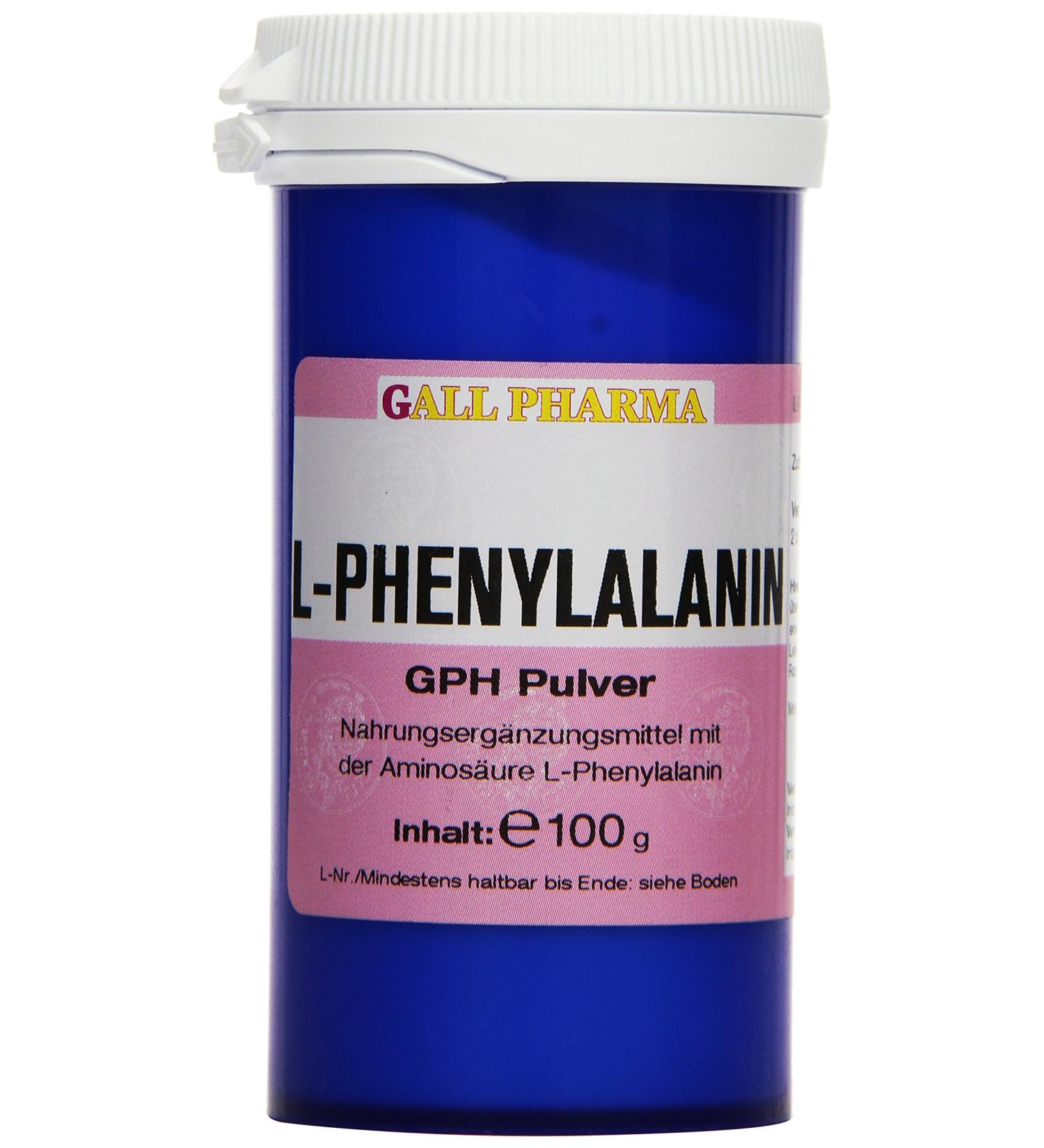 Gall Pharma L-Phenylalanine GPH Powder - 100g Pack | Premium Quality Amino Acid Supplement for Enhanced Mood & Energy - International Shipping Available - Buy Online on SooperMarket.com