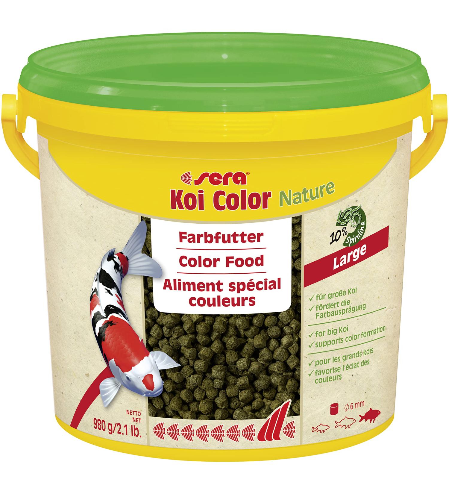 Sera Koi Color Nature 3.8 Ltr - Natural Koi Feed with Spirulina | Color-Enhancing Preservative-Free | International Shipping Available - Buy Online on SooperMarket.com