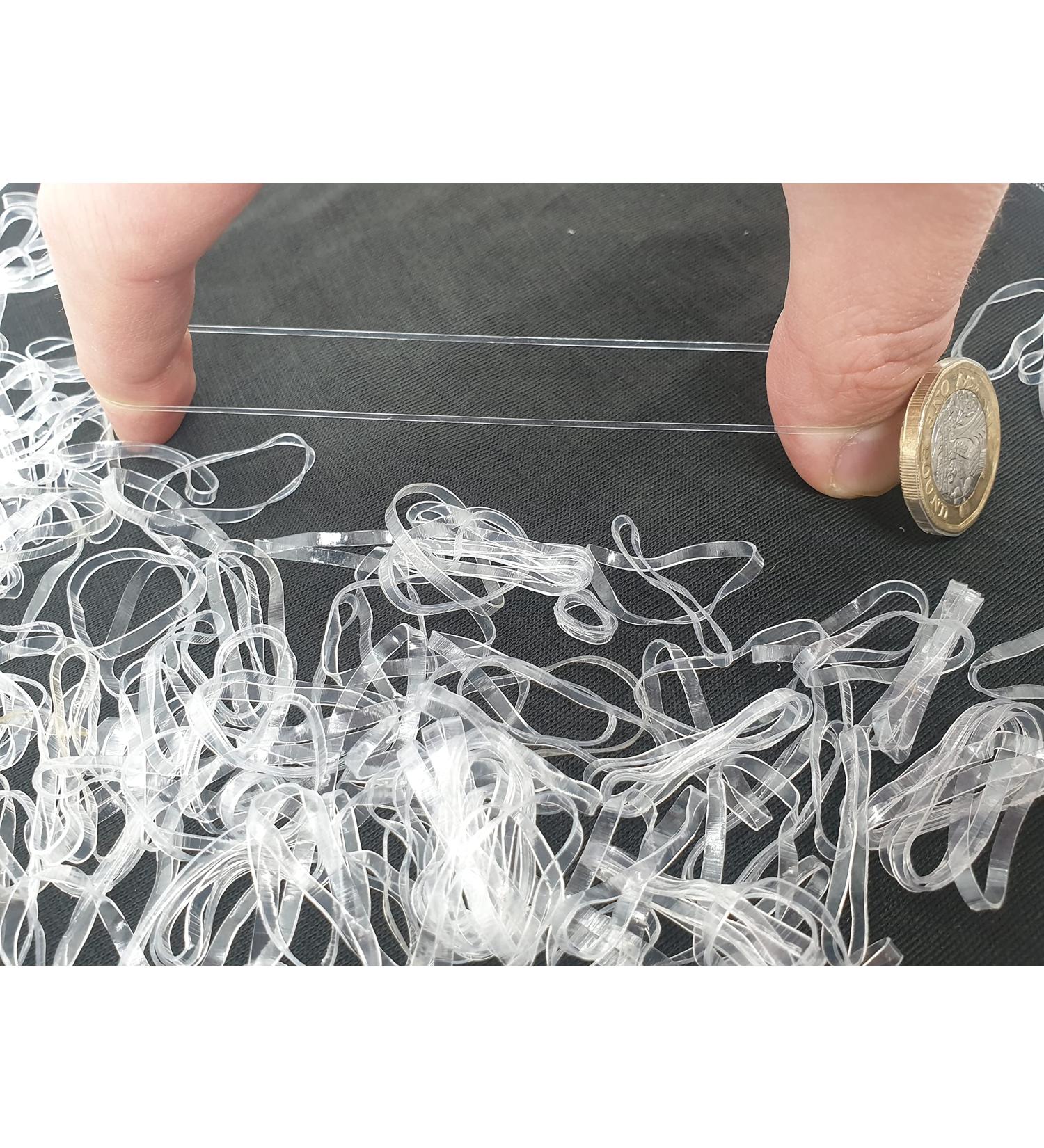 700 Clear Small Elastic Hair Bands - Hair Elastics for Styling - Pack of 700 - Buy Online on SooperMarket.com