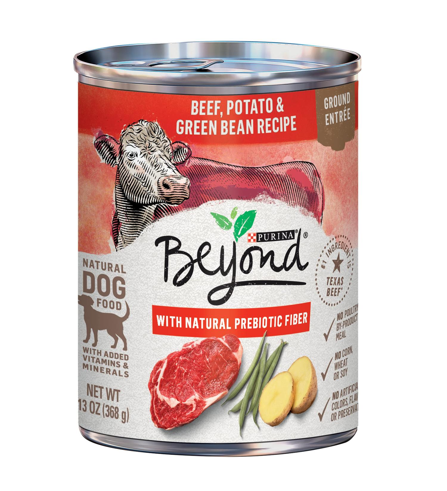 Purina Beyond Grain-Free Natural Beef & Green Bean Wet Dog Food - (12) 13 oz. Cans - Buy Online on SooperMarket.com