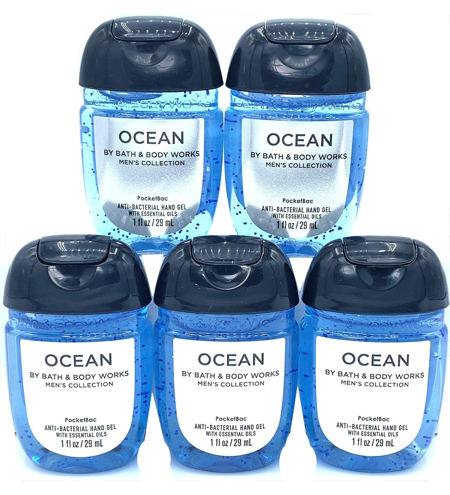 Bath and Body Works OCEAN 5-Pack PocketBac Hand Sanitizers 1 Fl Oz (Pack of 5)