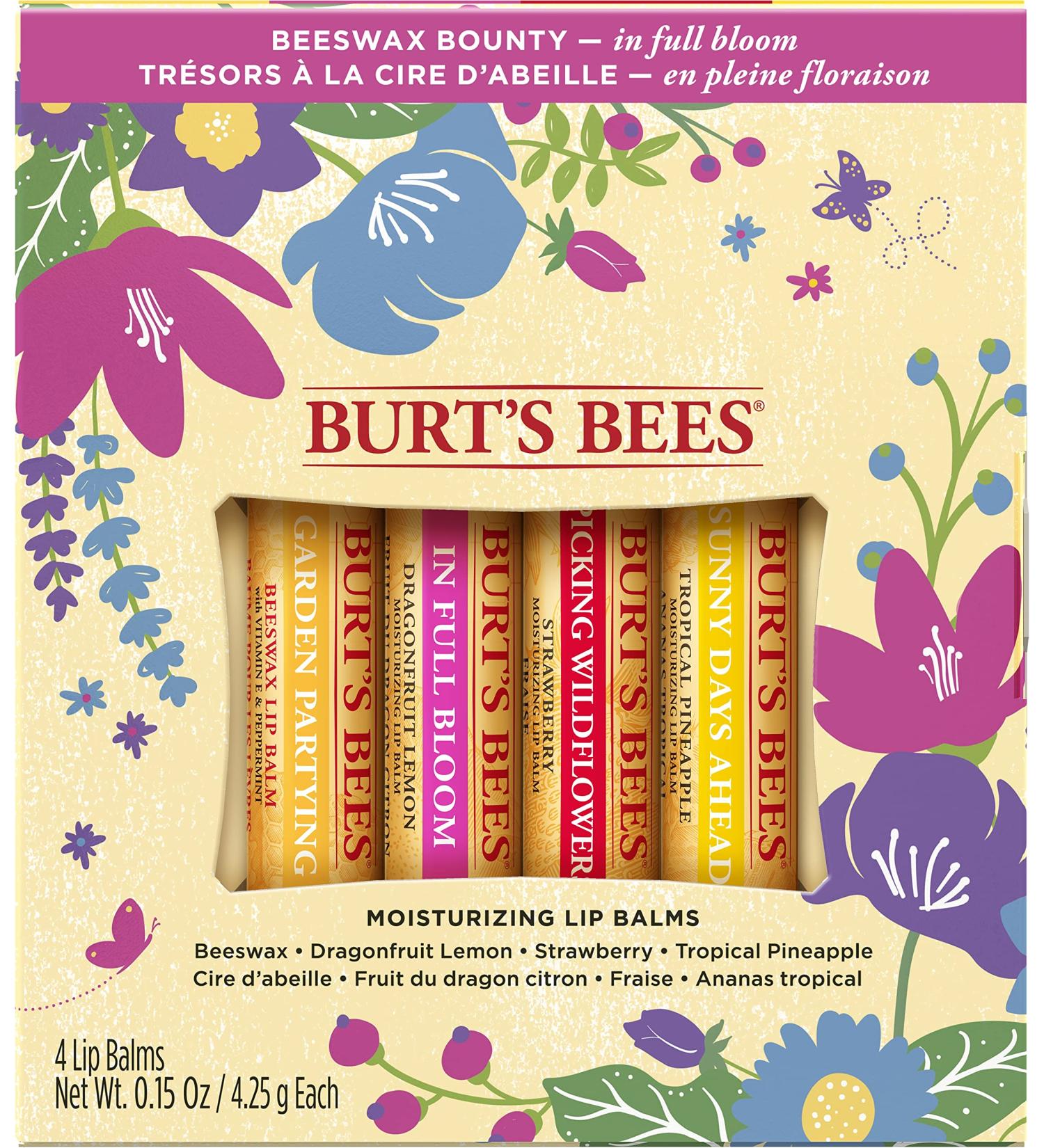 Burts Bees Beeswax Bounty Lip Balm Gift Set - 0.15 OZ | Natural Ingredients - Buy Online on SooperMarket.com