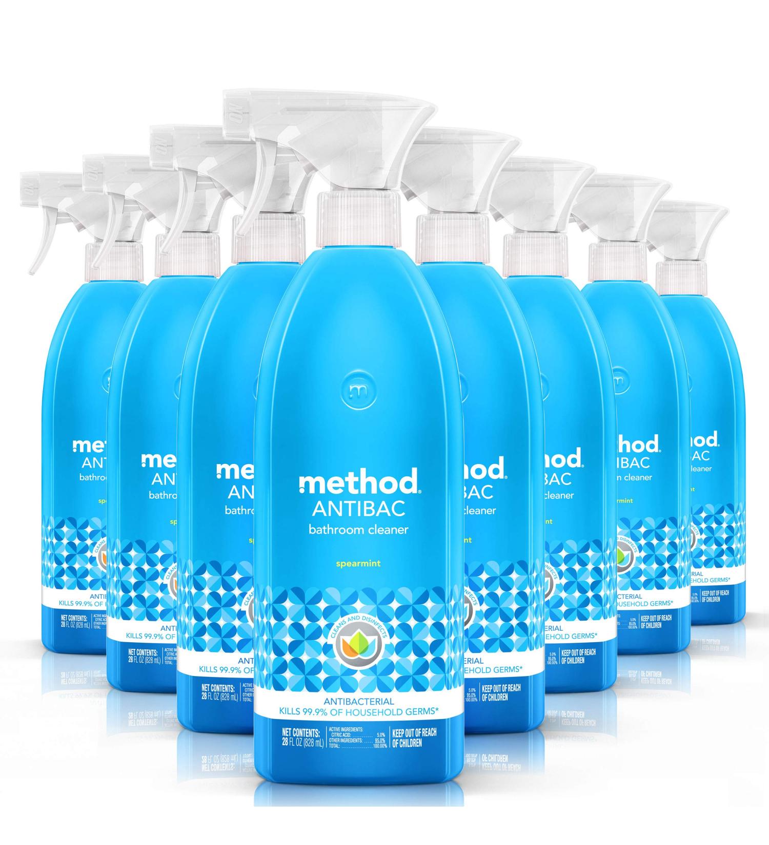 Method Antibacterial Bathroom Cleaner - Spearmint - 28 oz (Pack of 8) - Buy Online on SooperMarket.com
