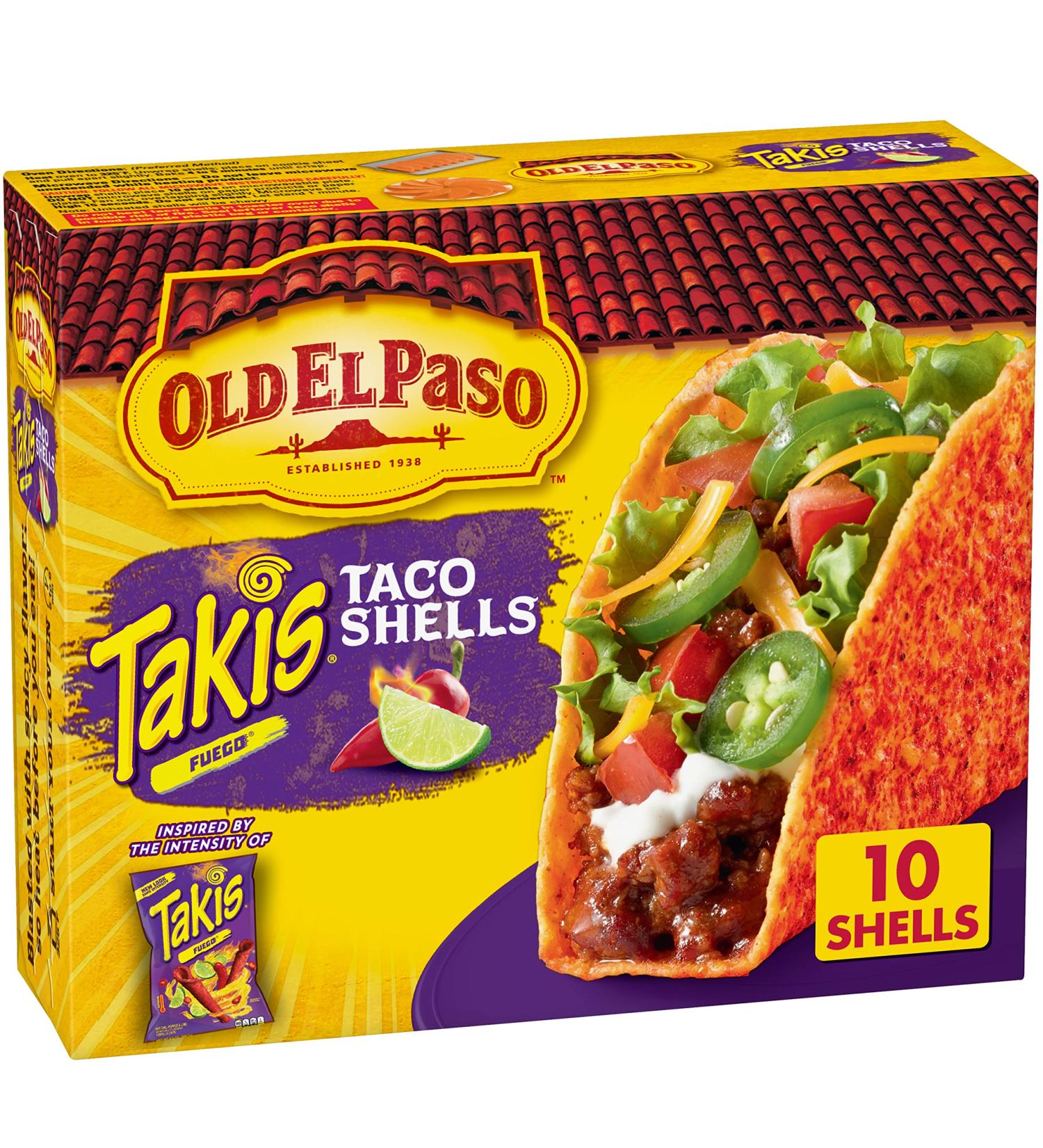 Old El Paso Takis Fuego Stand 'N Stuff Taco Shells - 10-Count - Buy Online on SooperMarket.com