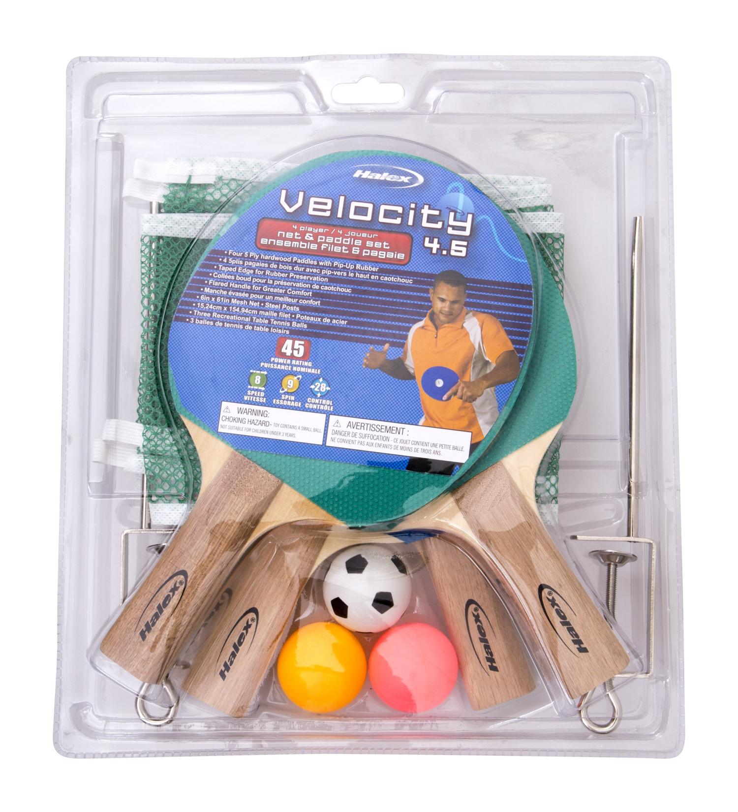 Halex Hedstrom Velocity 4.5 Table Tennis 4 Player Set
