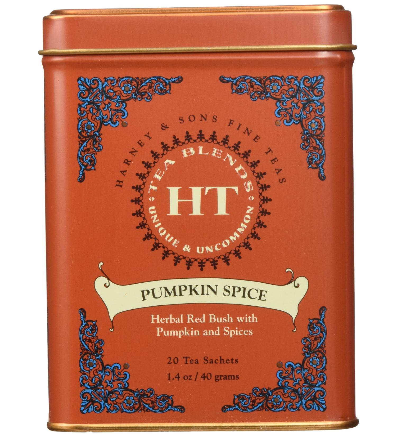 Harney & Sons Pumpkin Spice Rooibos Tea Sachet Tin - 20 ct - Buy Online on SooperMarket.com