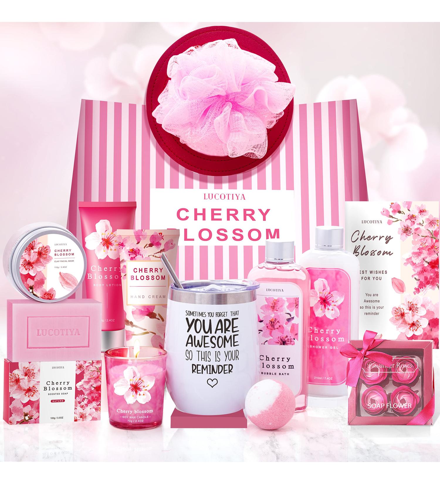Bath and Body Works Gift Set for Women - Mother's Day Spa Package with Cherry Blossoms Self Care - Relaxing Gifts for Her - Buy Online on SooperMarket.com