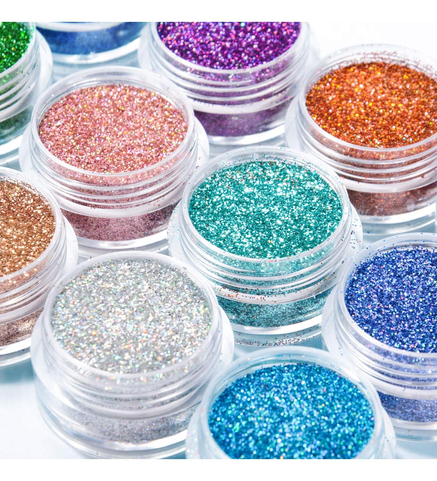 Warmfits Holographic Nail Glitter - 12 Colors Superfine Festival Powder for Nail & Body Art - Buy Online on SooperMarket.com