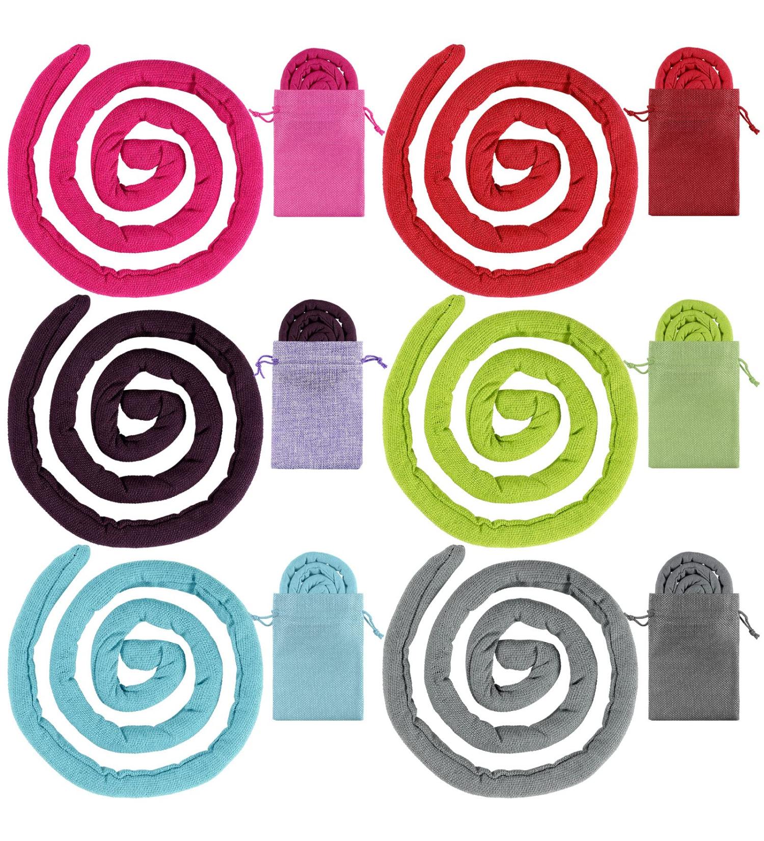 Nosiny 6 Pcs Spiral Lock Hair Ties - Colorful Dreadlock Accessories for Locs - Bendable Bands for Thick Curly Hair - Ponytail Holders for Women Men - Includes 6 Bags - Buy Online on SooperMarket.com