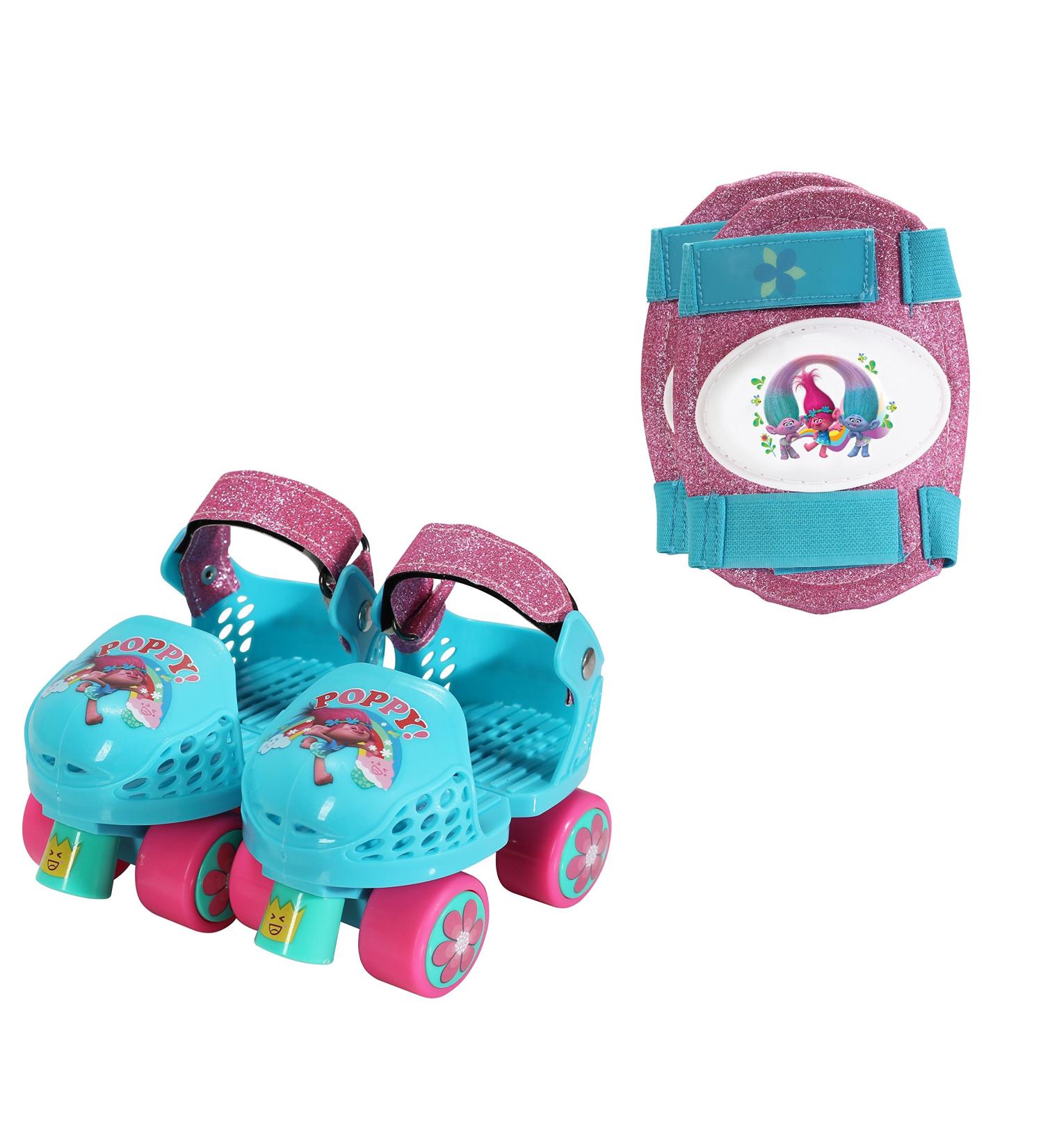 Playwheels Trolls Roller Skates with Knee Pads - Junior Size 6-12 | Buy Online - Buy Online on SooperMarket.com