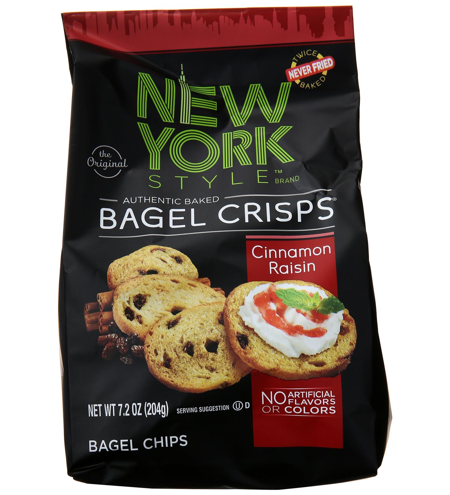 New York Style Bagel Crisps - Cinnamon Raisin - 7.2oz | Deliciously Crunchy Snack - Buy Online on SooperMarket.com