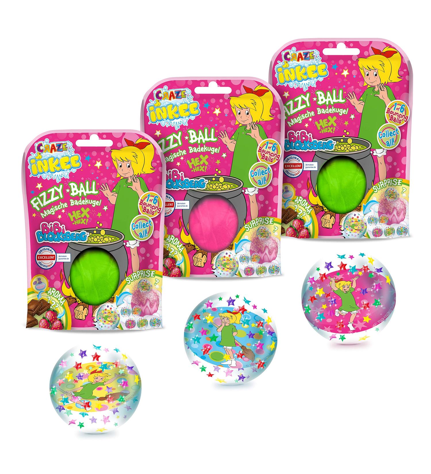 Buy Craze Inkee Bibi Blocksberg 3 Set - Magical Bathing Balls & Surprises | Bibi & Tina Flummis - International Shipping - Buy Online on SooperMarket.com