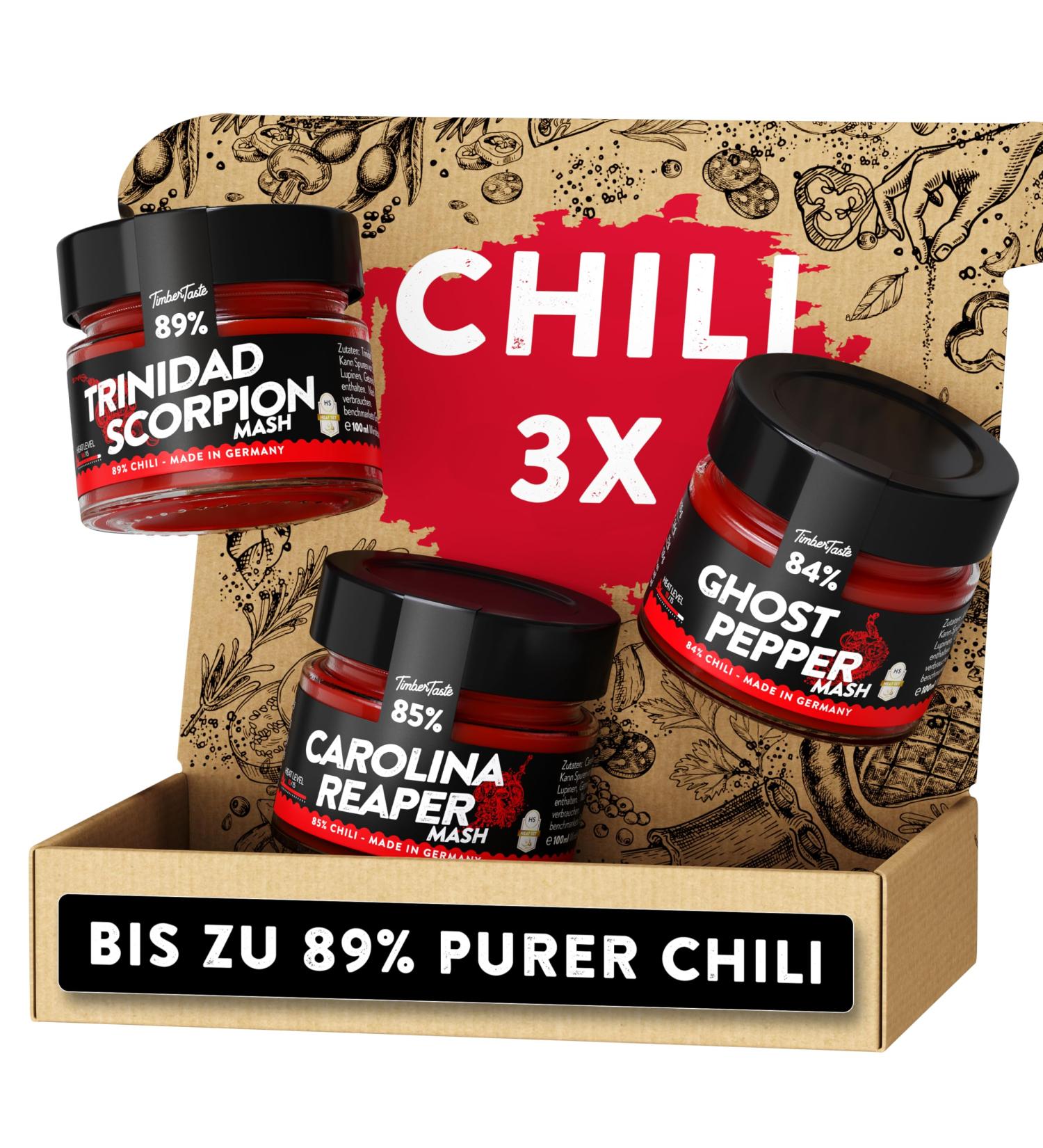 Timber Taste Premium Chili Sauce Gift Set | Hot Sauce Mash Set | Perfect for Father's Day & Special Occasions | Elite Chili Sauces & Spices - Buy Online on SooperMarket.com