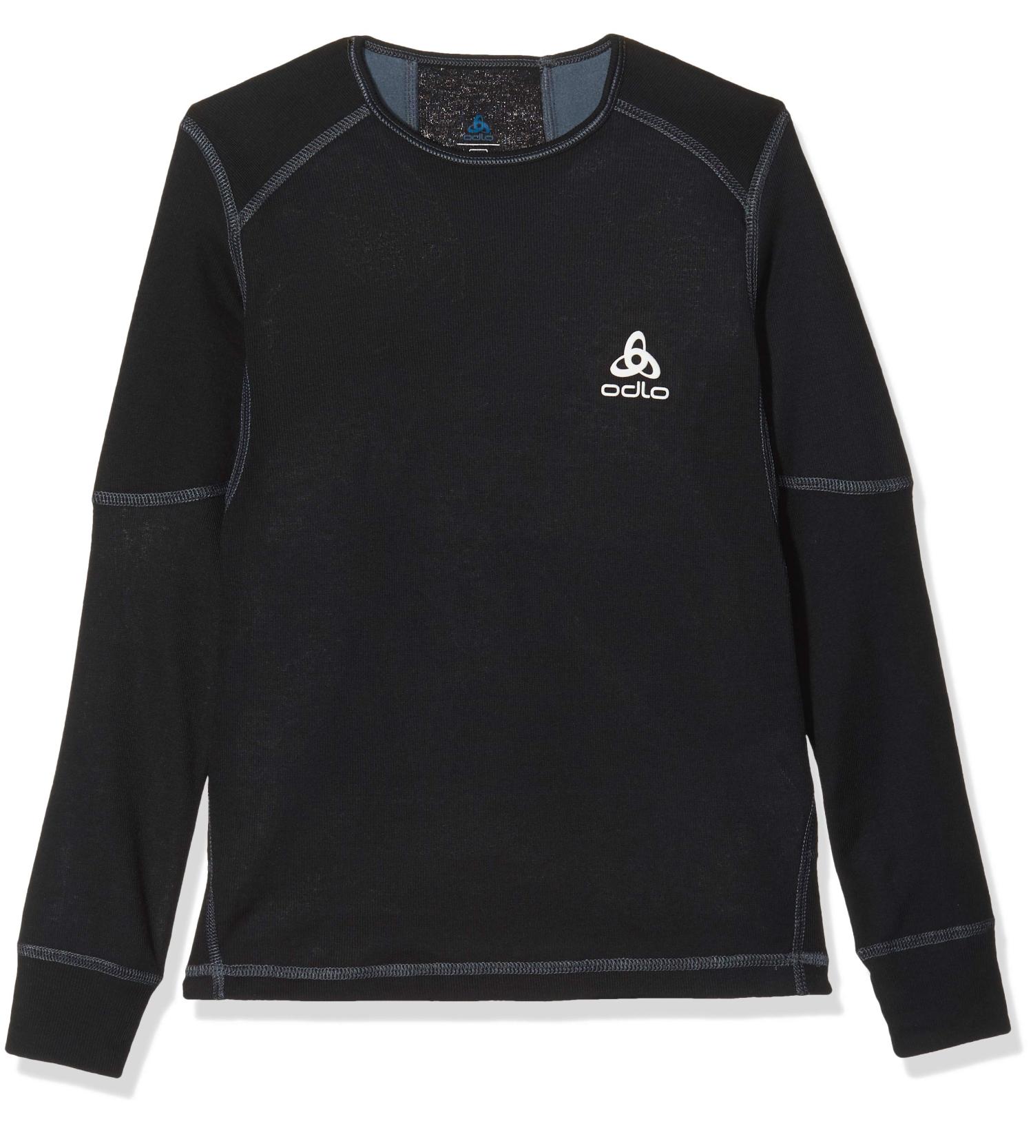 Odlo Kids 155169 Boys Long Sleeve Crew Neck X-warm Undershirt - Black | High-Quality Thermal Wear for Boys - Buy Online on SooperMarket.com