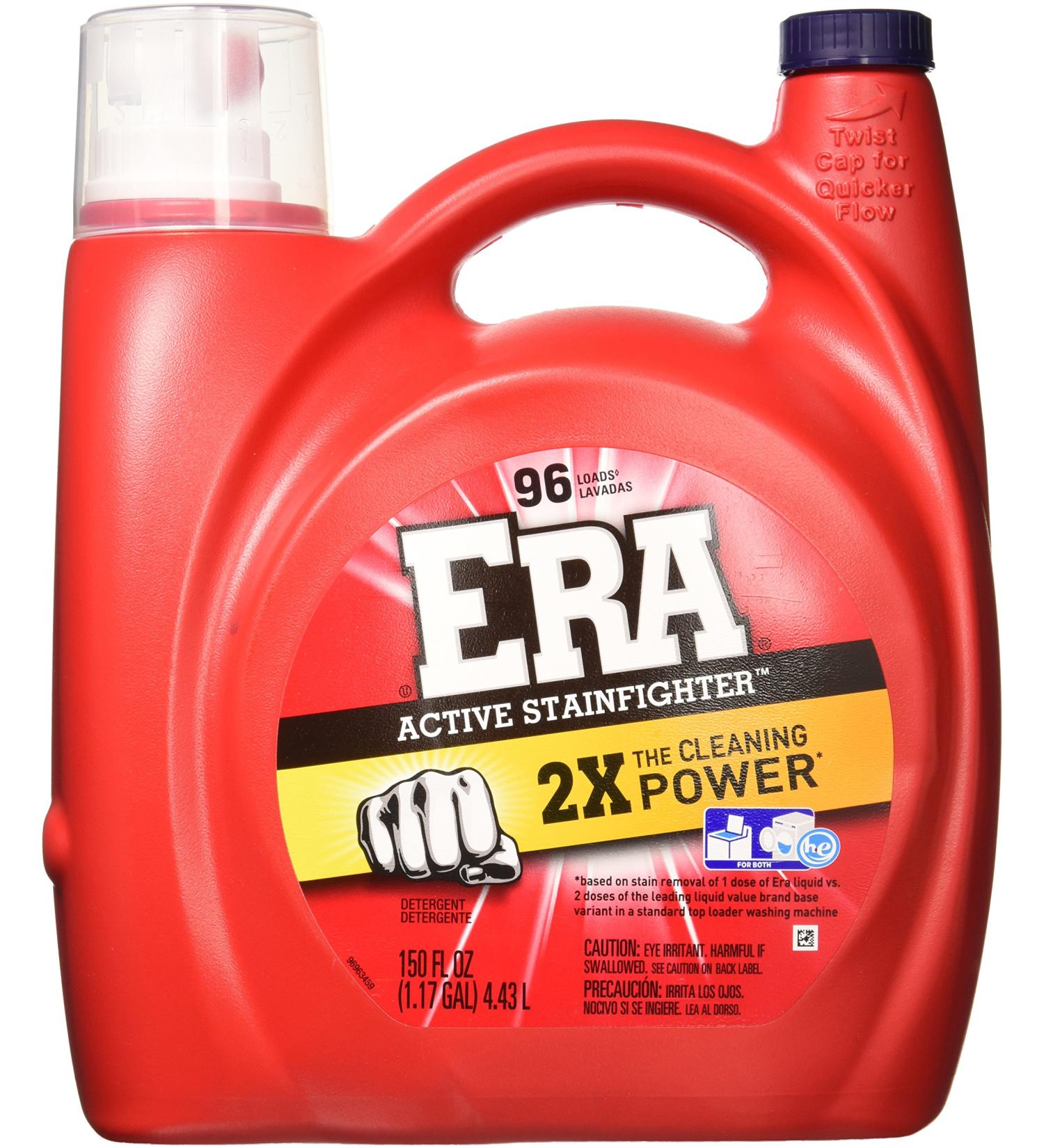 ERA Active Stainfighter Laundry Detergent 96 Loads - Powerful Stain Removal 150 Ounce - International Shipping Available - Buy Online on SooperMarket.com