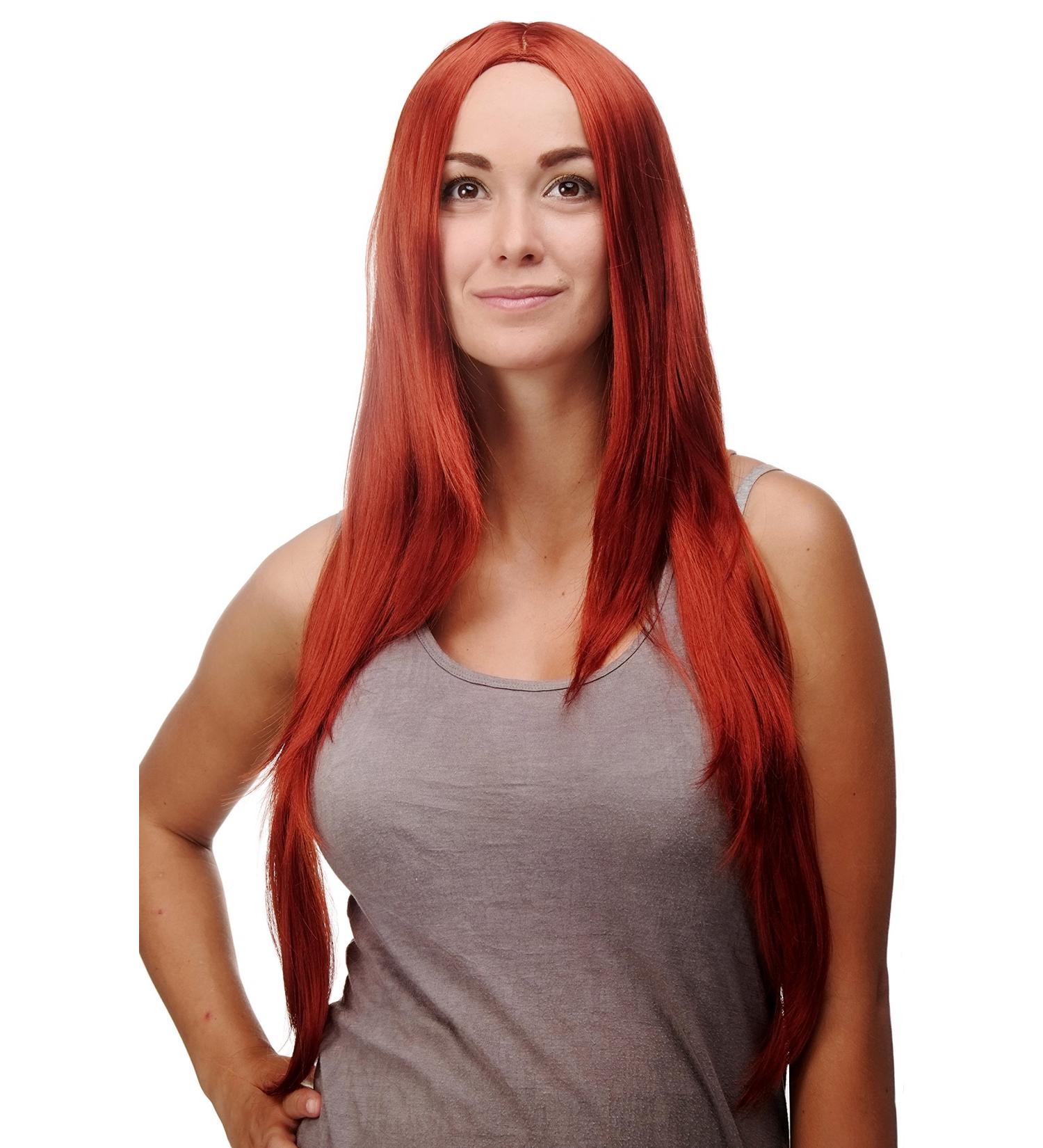 WIG ME UP - Long Dark Copper Red Straight Wig | 80 cm Hair Replacement - 3217-135 - Buy Online on SooperMarket.com