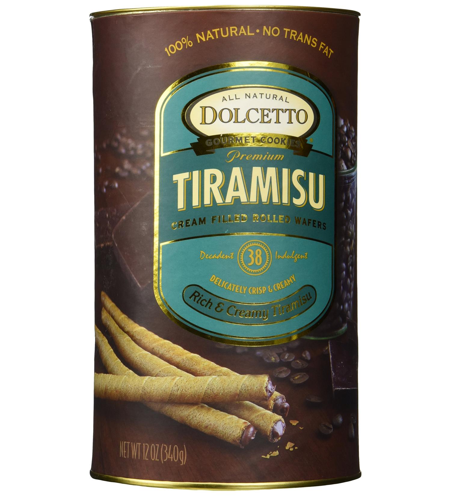 Dolcetto Tiramisu Wafer Rolls - 12 Ounce | Indulgent Italian Treat - Buy Online on SooperMarket.com
